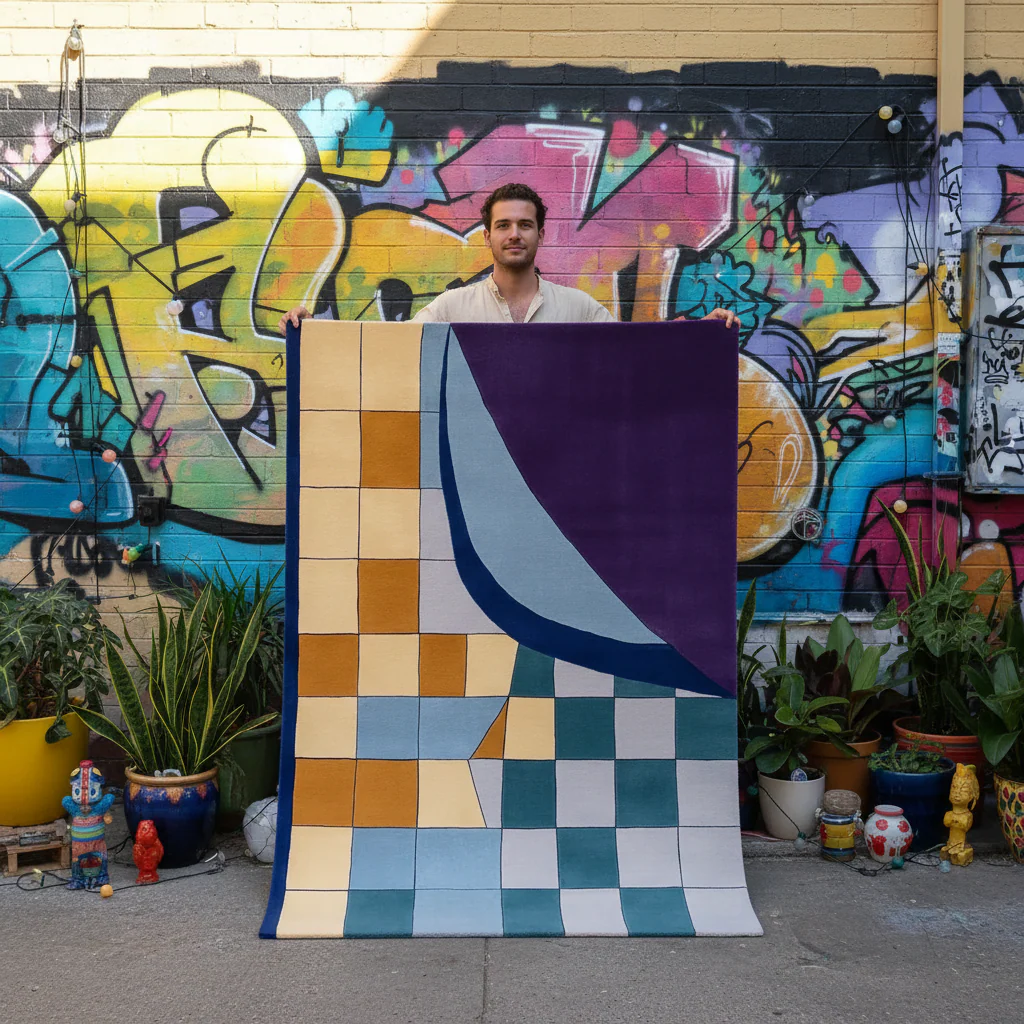 Urban Mosaic Hand Tufted Rug - Image 2