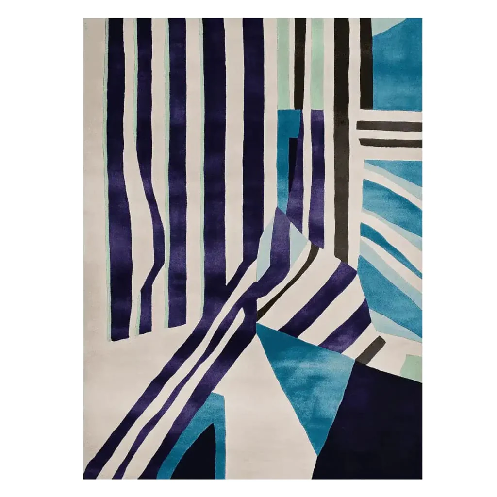 Urban Stripe Collision Hand Tufted Rug