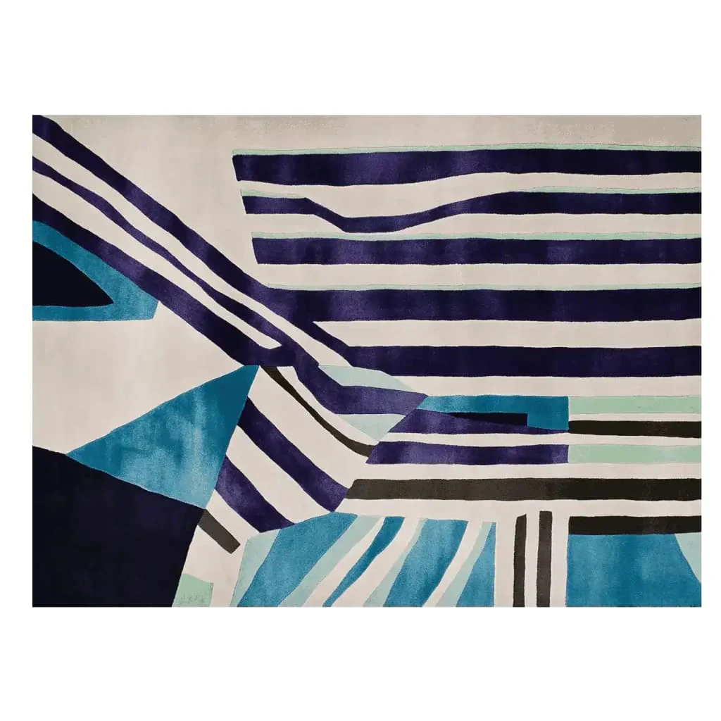 Urban Stripe Collision Hand Tufted Rug - Image 3