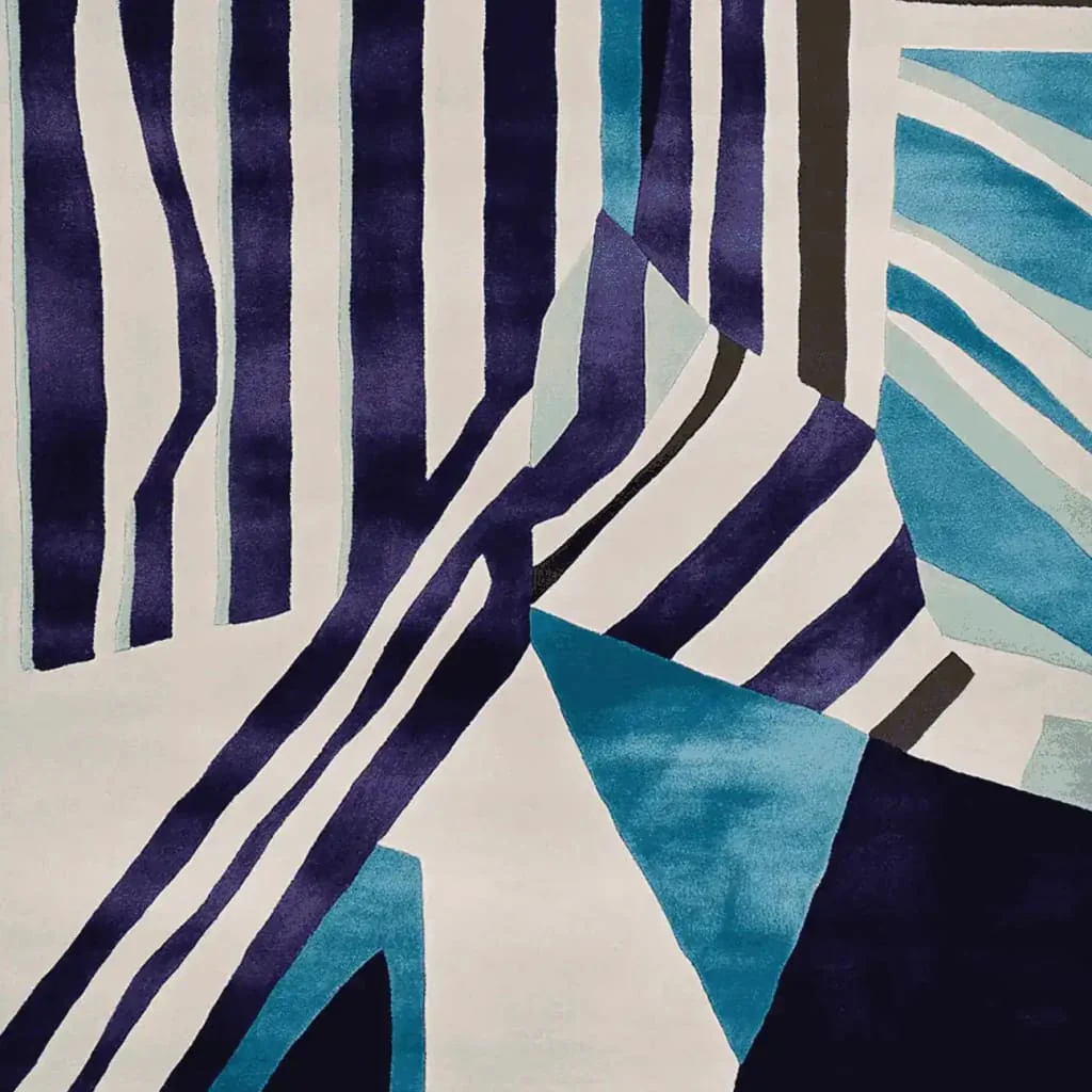 Urban Stripe Collision Hand Tufted Rug - Image 4