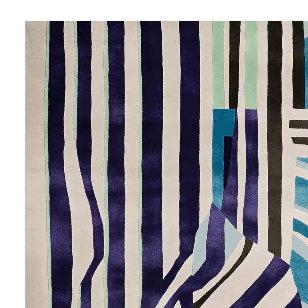 Urban Stripe Collision Hand Tufted Rug - Image 5