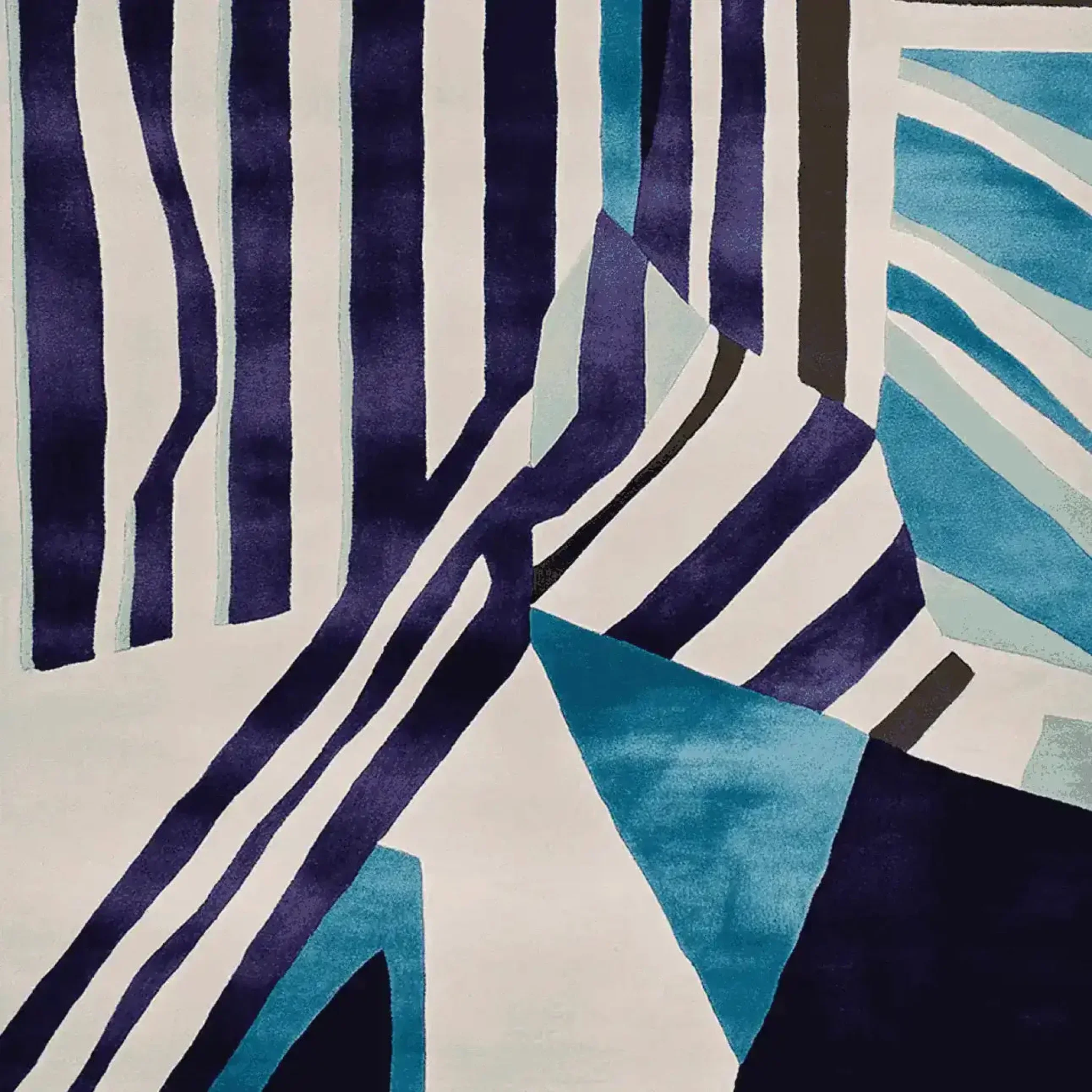 Urban Stripe Collision Hand Tufted Rug - Image 9