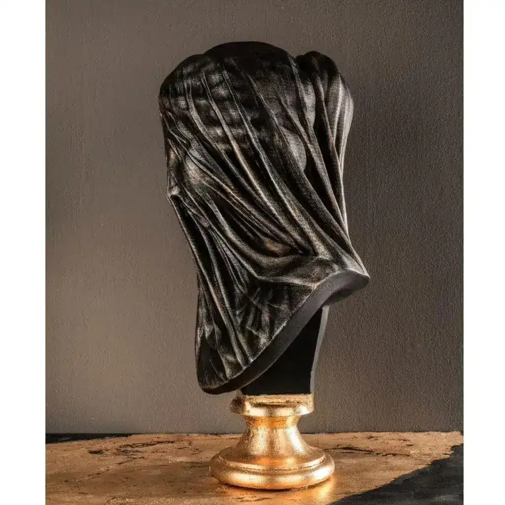 Veiled Virgin Mary Bust Statue - Image 4