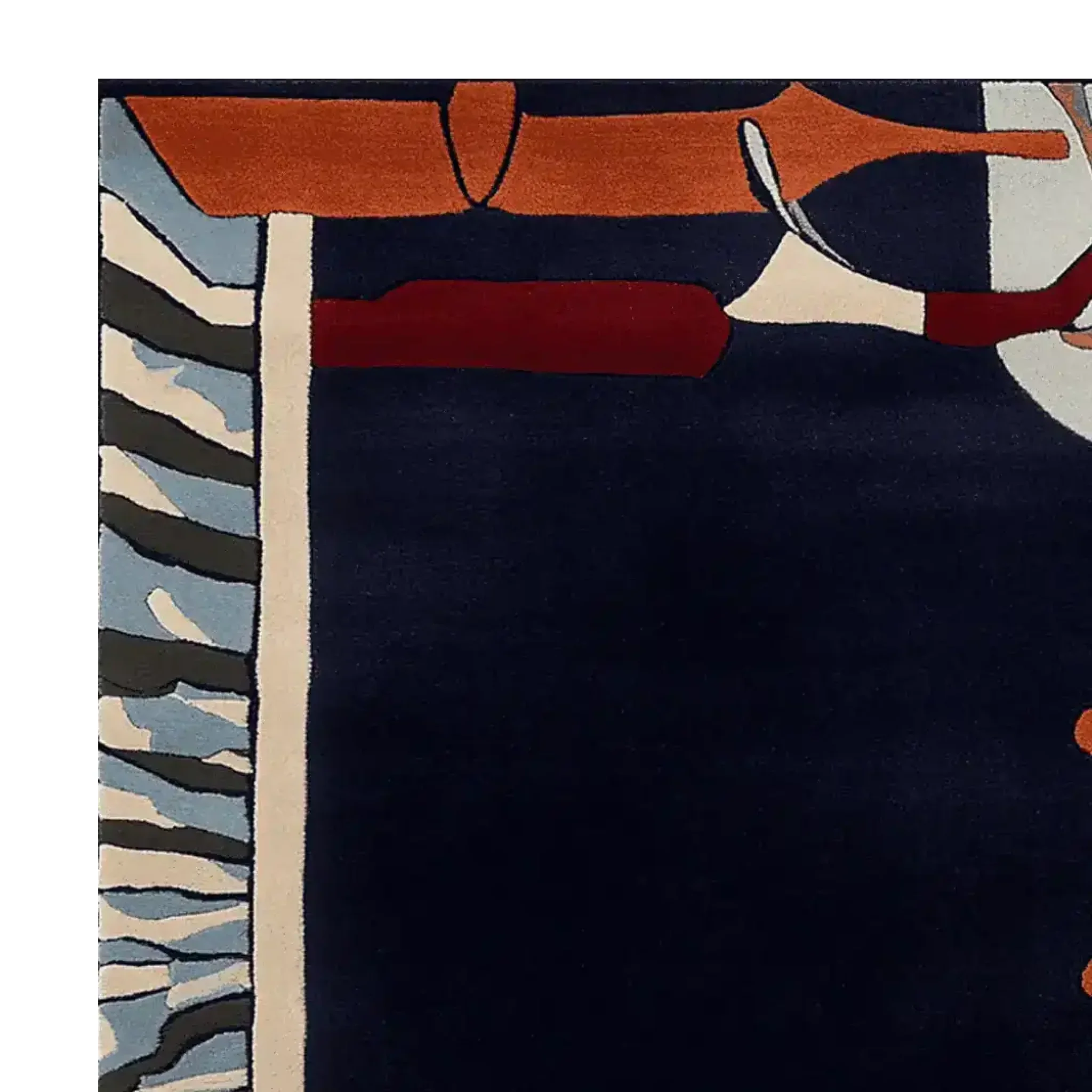 Velvet Shadow Rhythm Hand Tufted Rug - Image 6