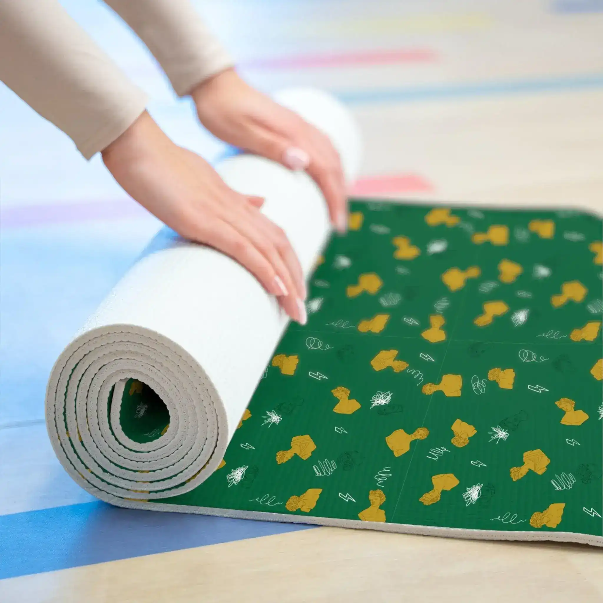Venus Goddess Green Foam Yoga Mat - Image 5