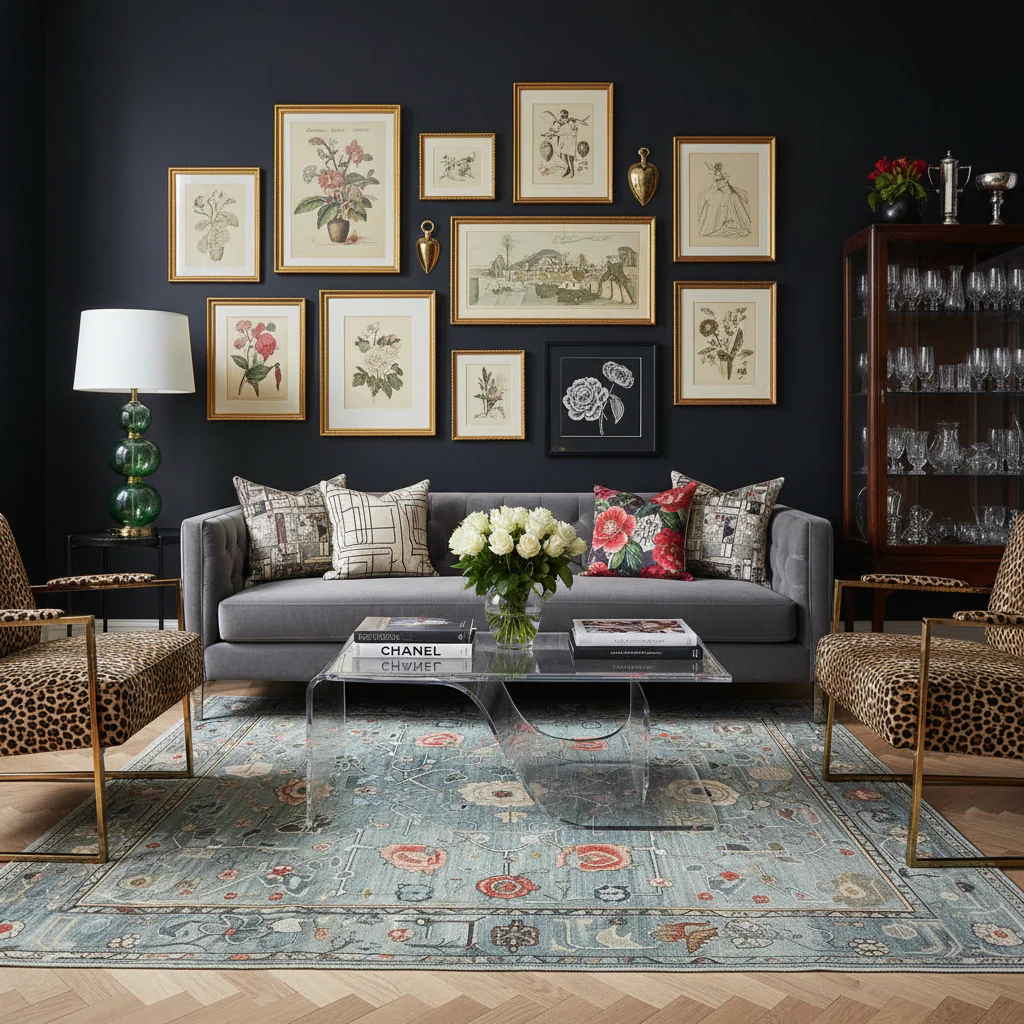 Verdant Dreamscape Knotted Wool Rug - Image 3