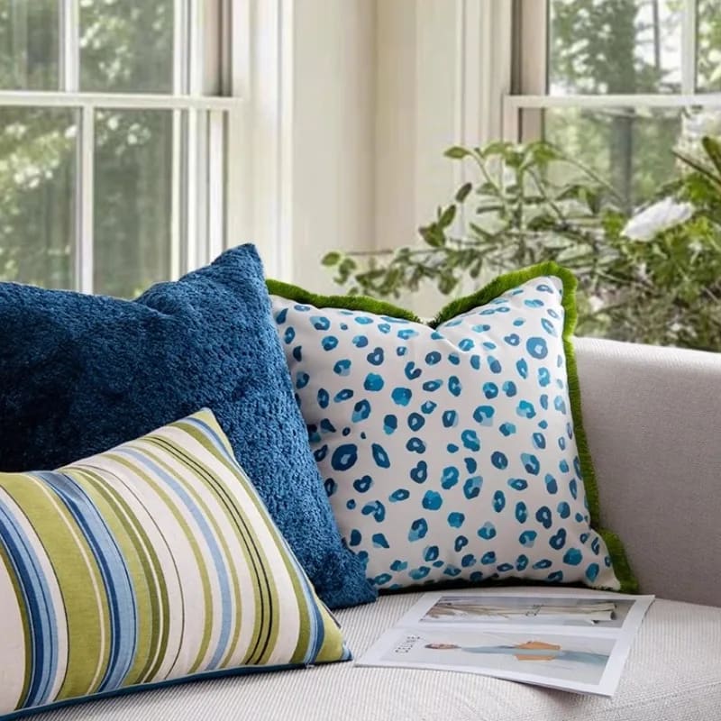 Vibrant Aquatic Leopard Pillow Cover - Image 3
