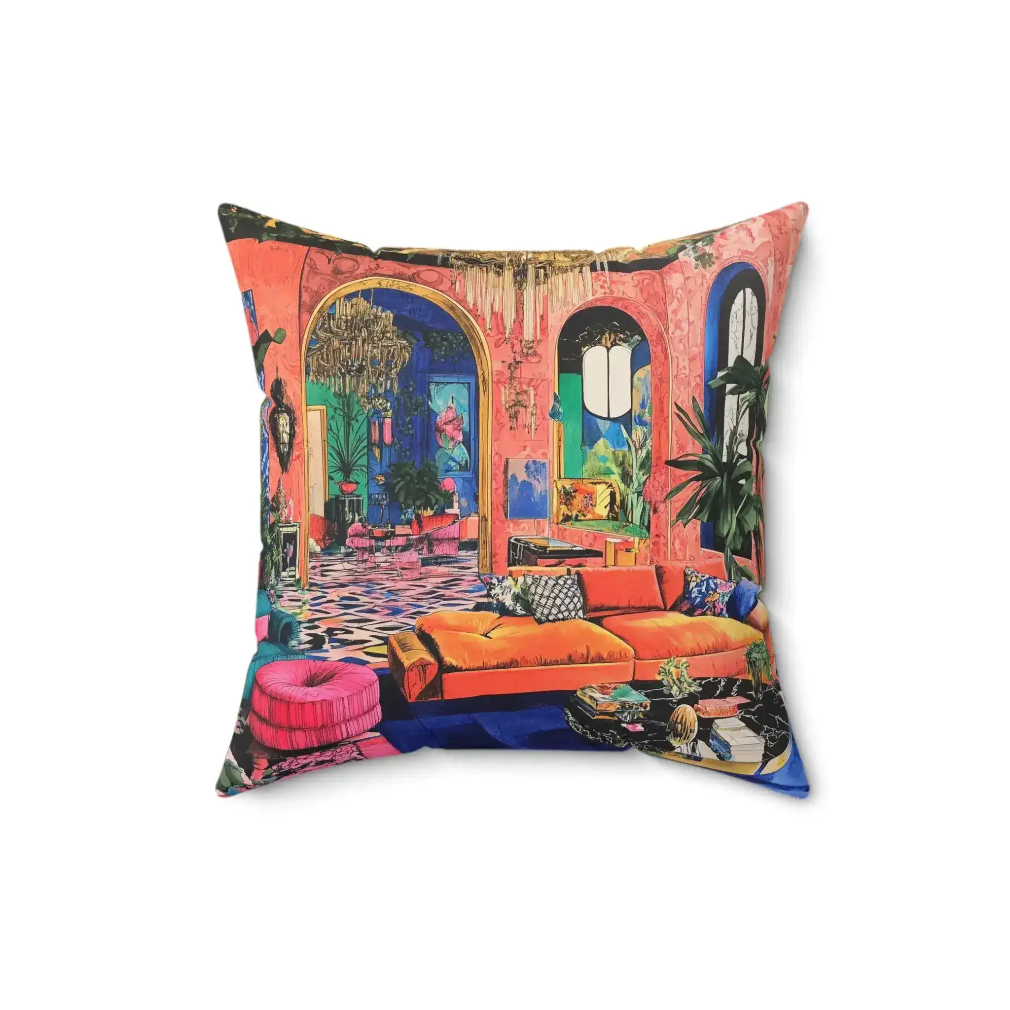 Vibrant Floral Luxe Pillow - Image 2