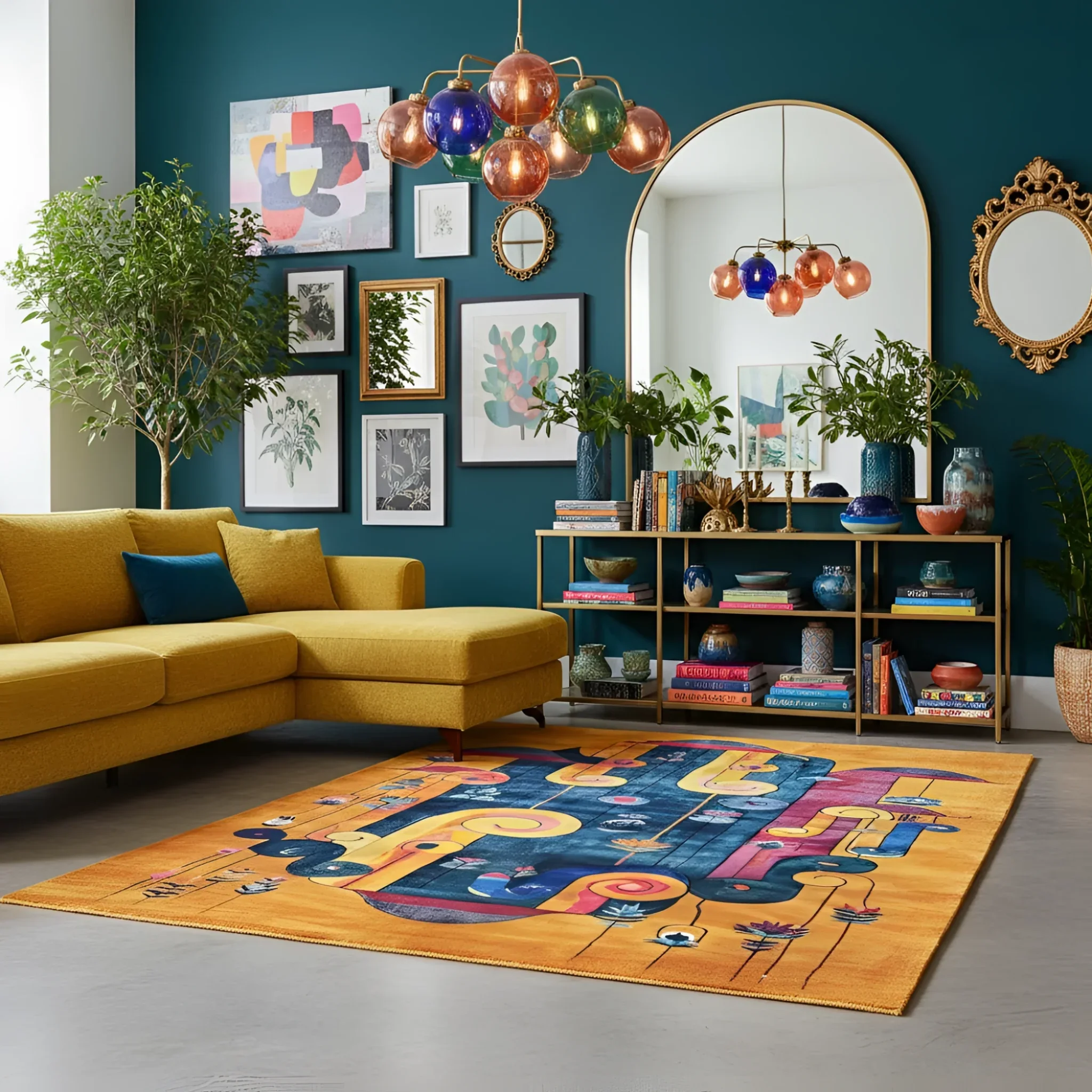 Vibrant Vortex Hand Tufted Wool Rug - Image 2