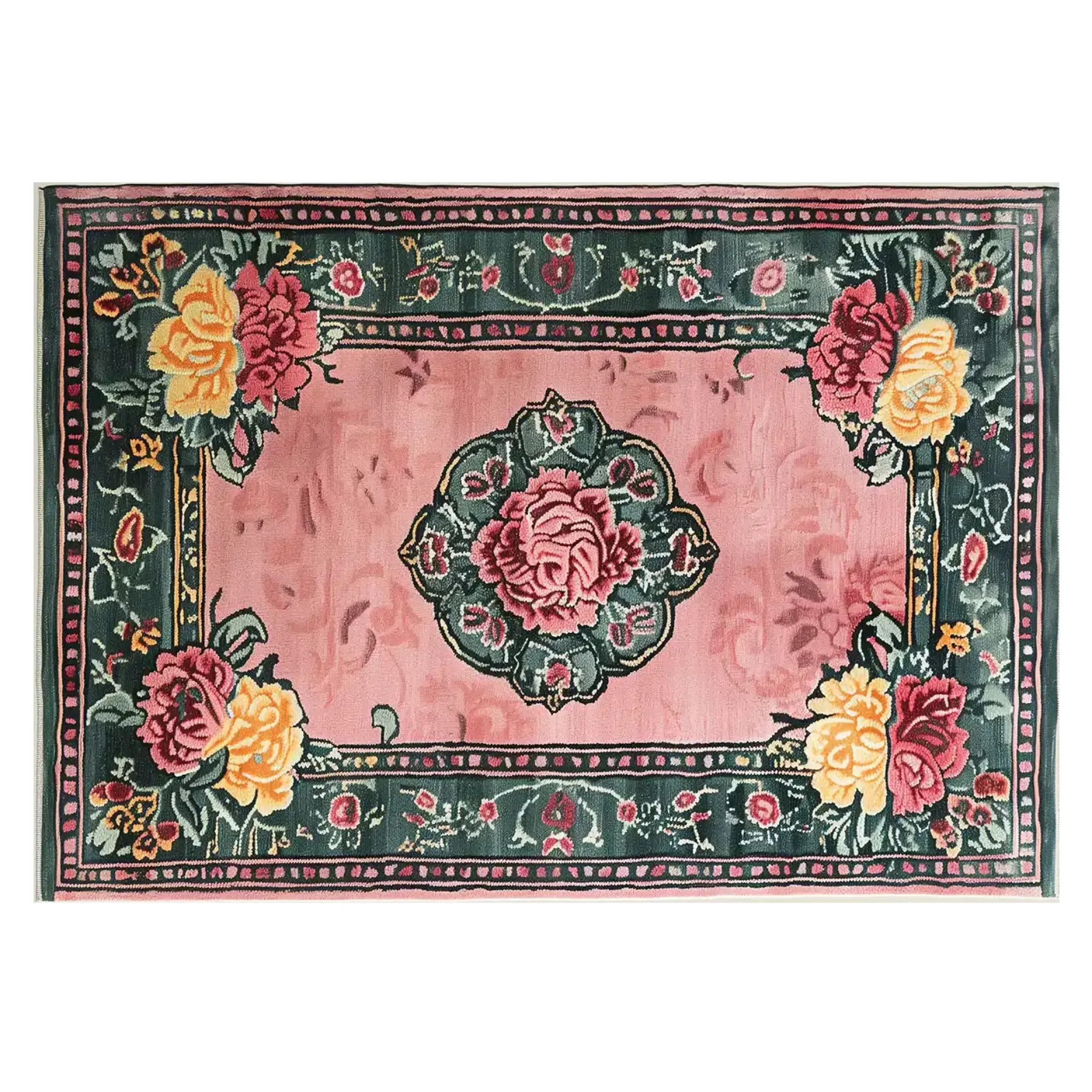 Victorian Bloom Hand Tufted Wool Rug - Image 4
