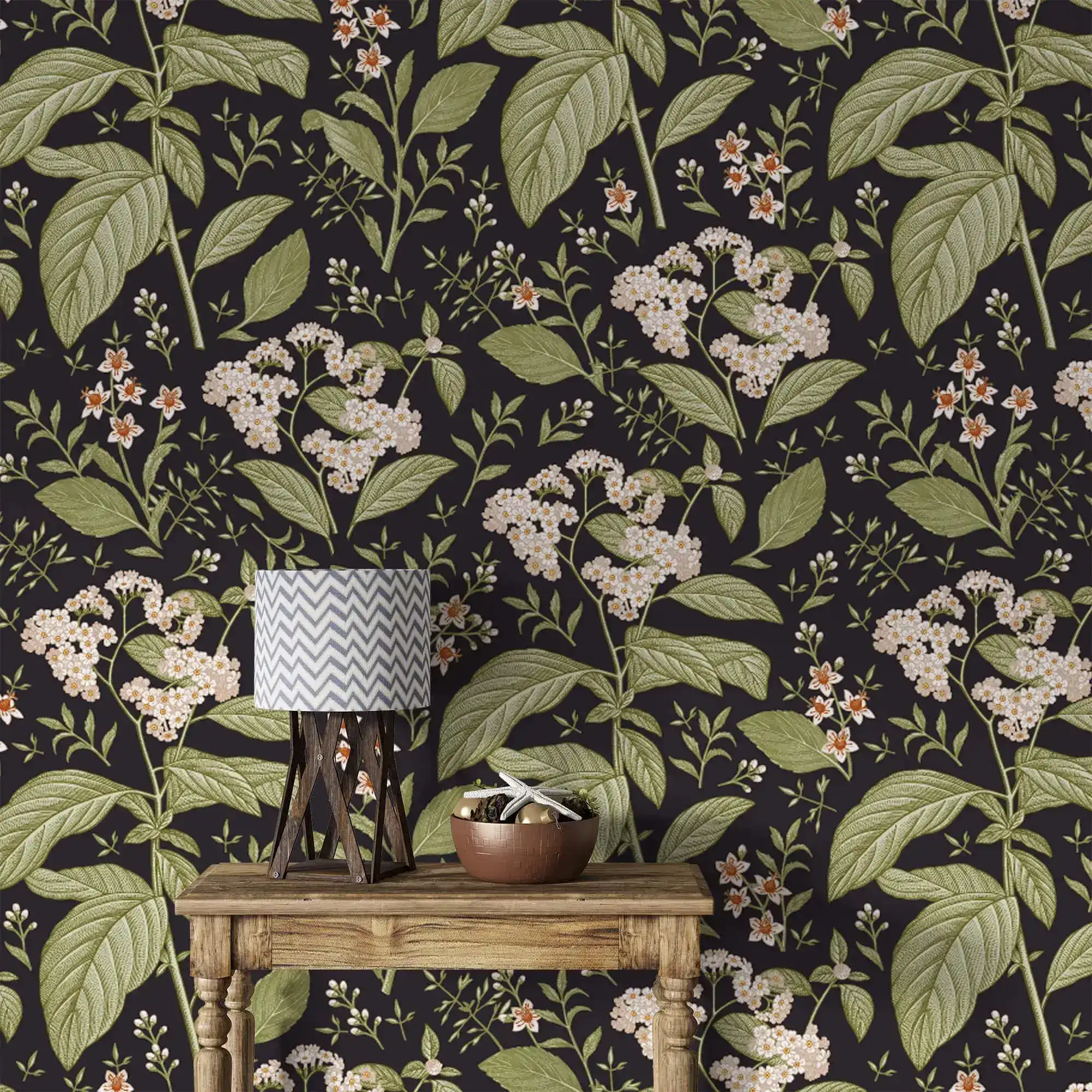 Victorian Bloom Midnight Wallpaper - Image 2