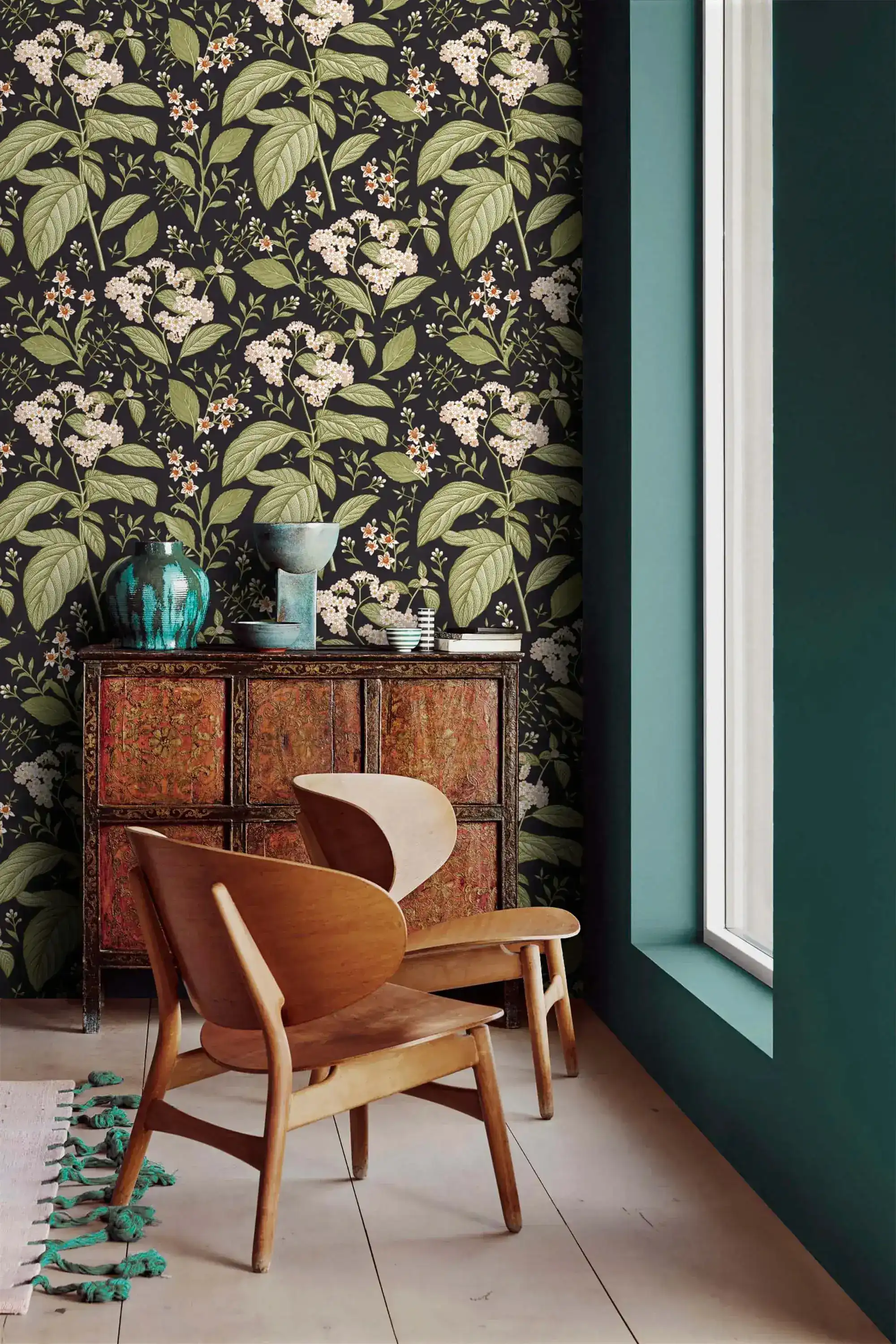 Victorian Bloom Midnight Wallpaper - Image 5