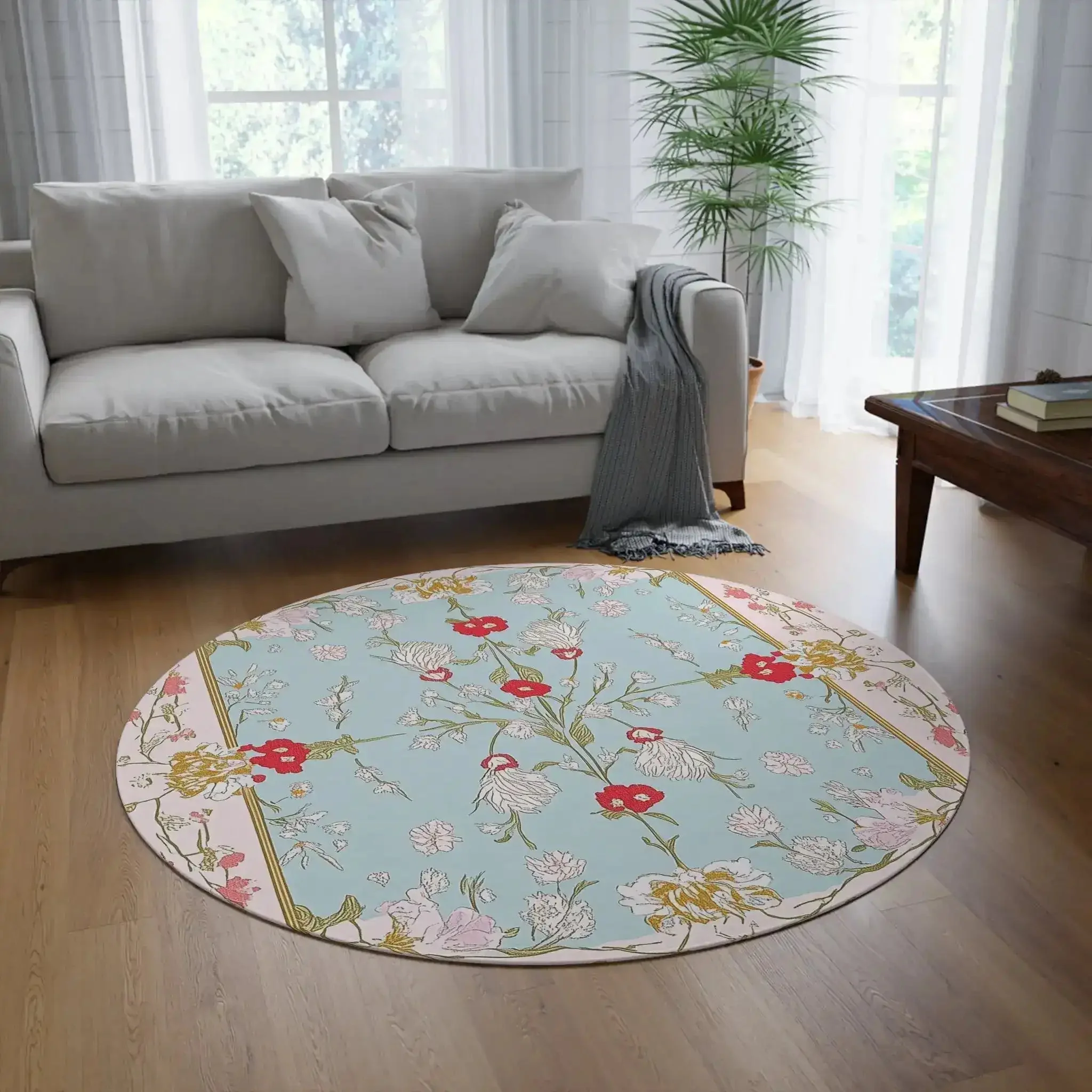 Victorian Bloom Round Rug - Image 2