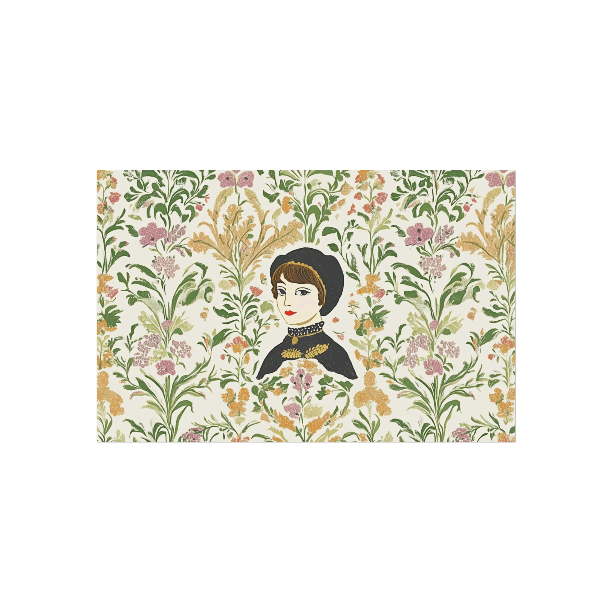 Victorian Muse Floral Portrait Fine Art Poster - Image 15