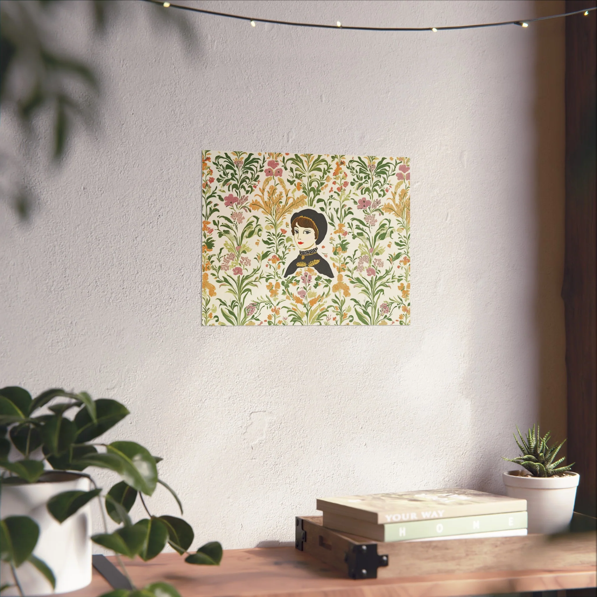 Victorian Muse Floral Portrait Fine Art Poster - Image 32