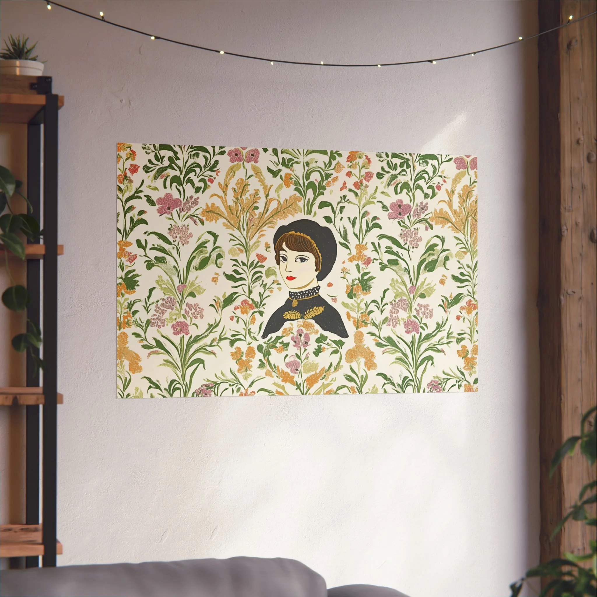 Victorian Muse Floral Portrait Fine Art Poster - Image 46