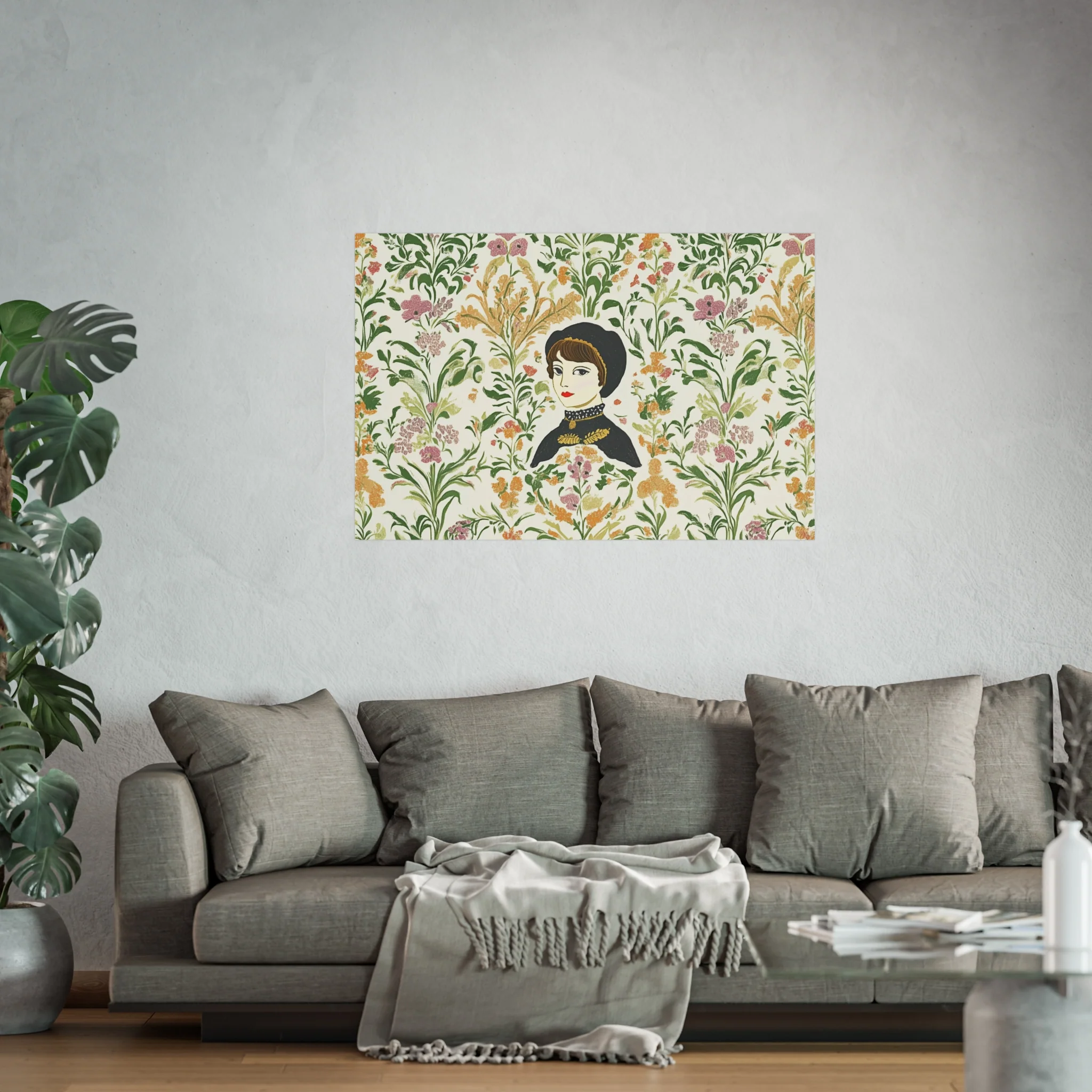 Victorian Muse Floral Portrait Fine Art Poster - Image 47