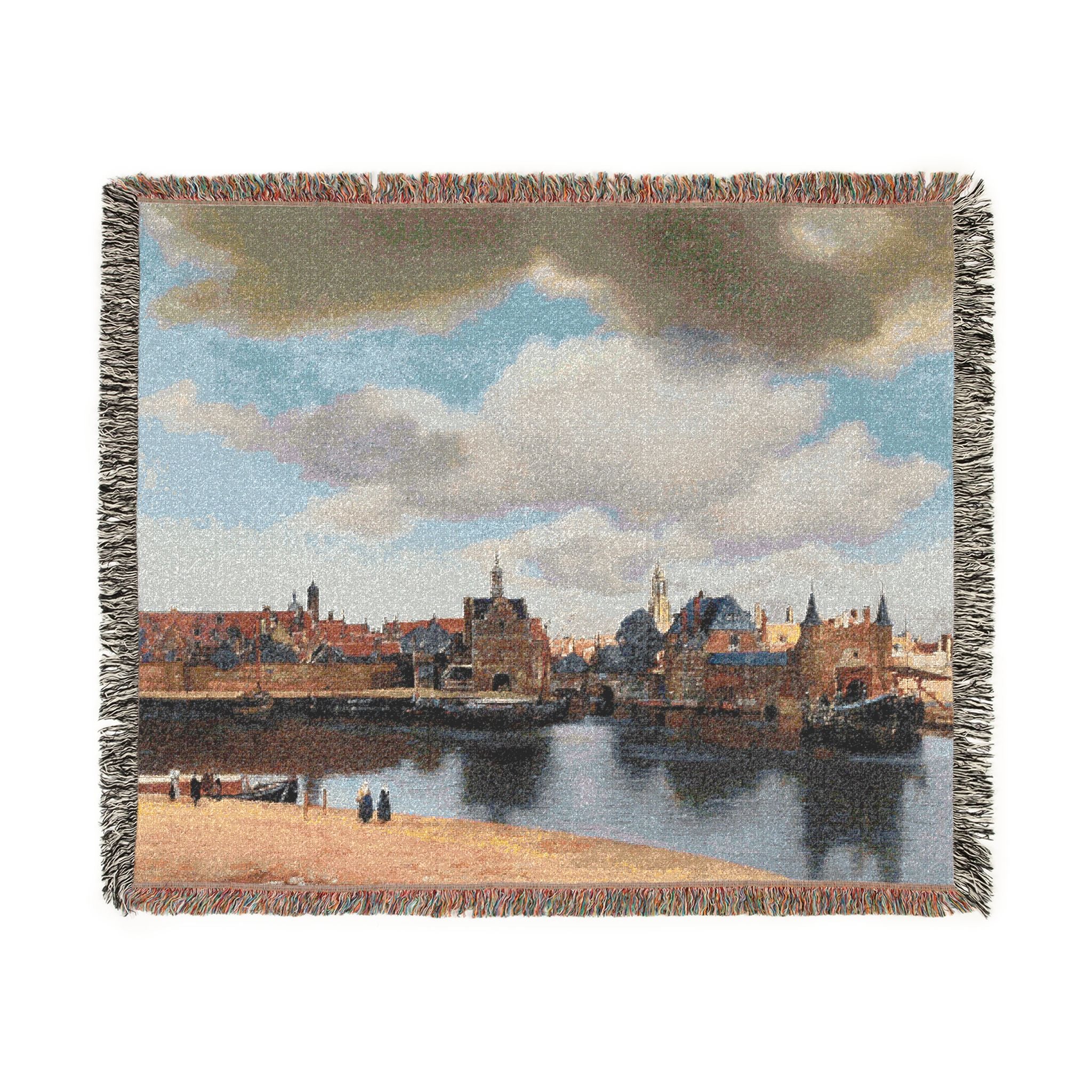 View of Delft, by Johannes Vermeer | Woven Tapestry Blanket - Image 2