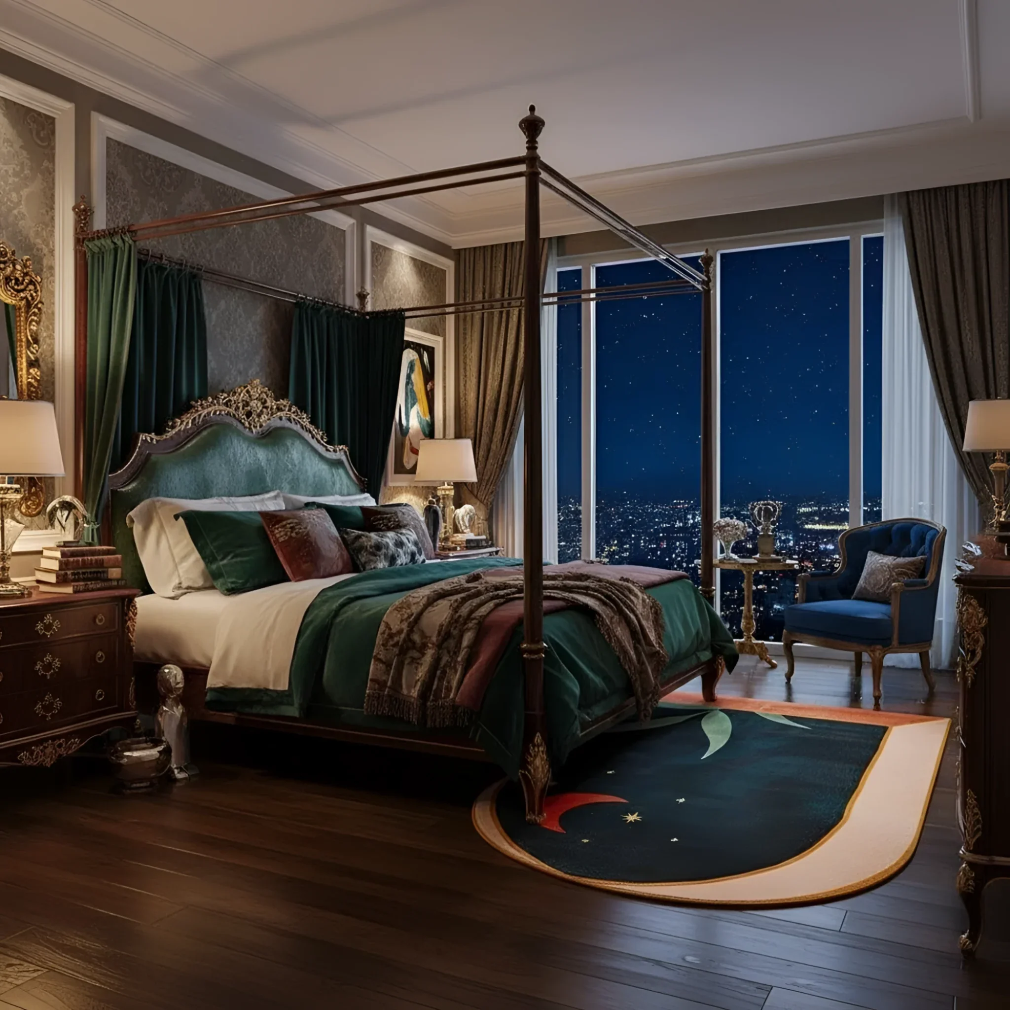 View of the Dark Night Hand-Tufted Area Rug - Image 4