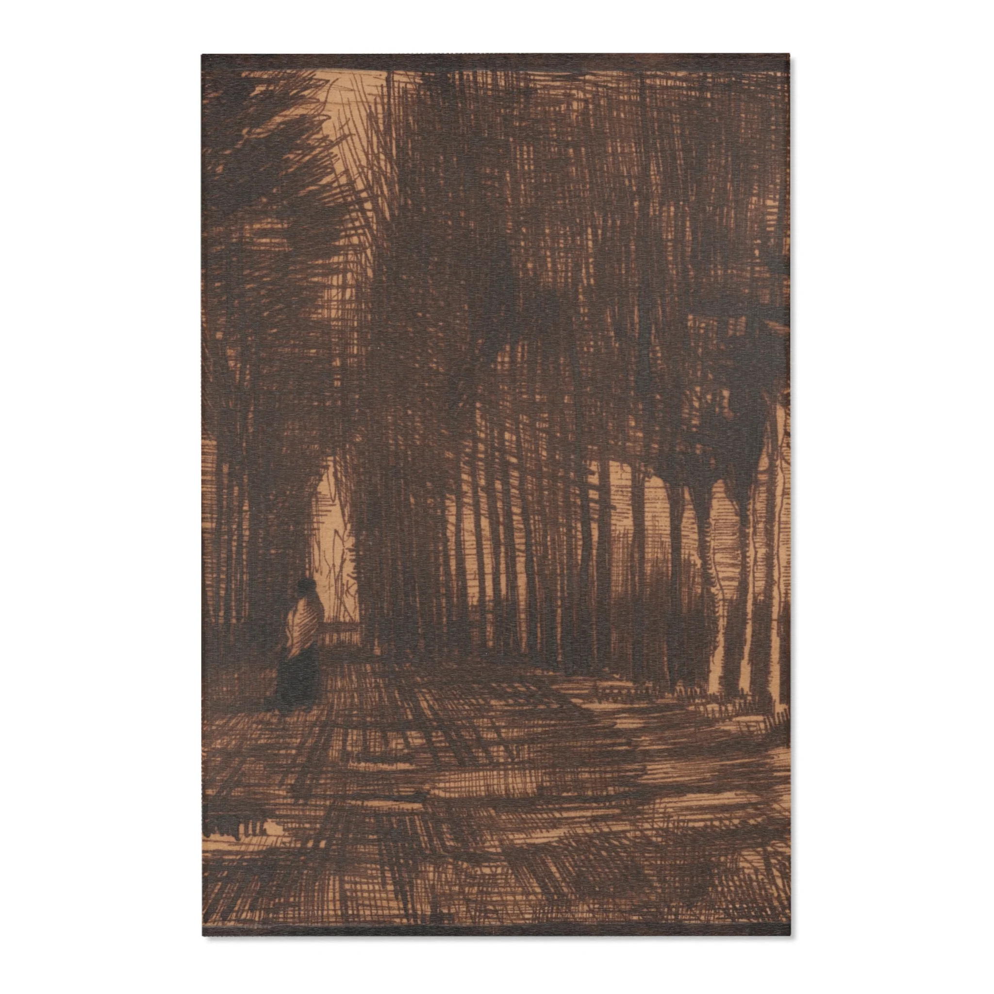 Vincent van Gogh - Avenue of Pollard Birches and Poplars | Area Rug - Image 3