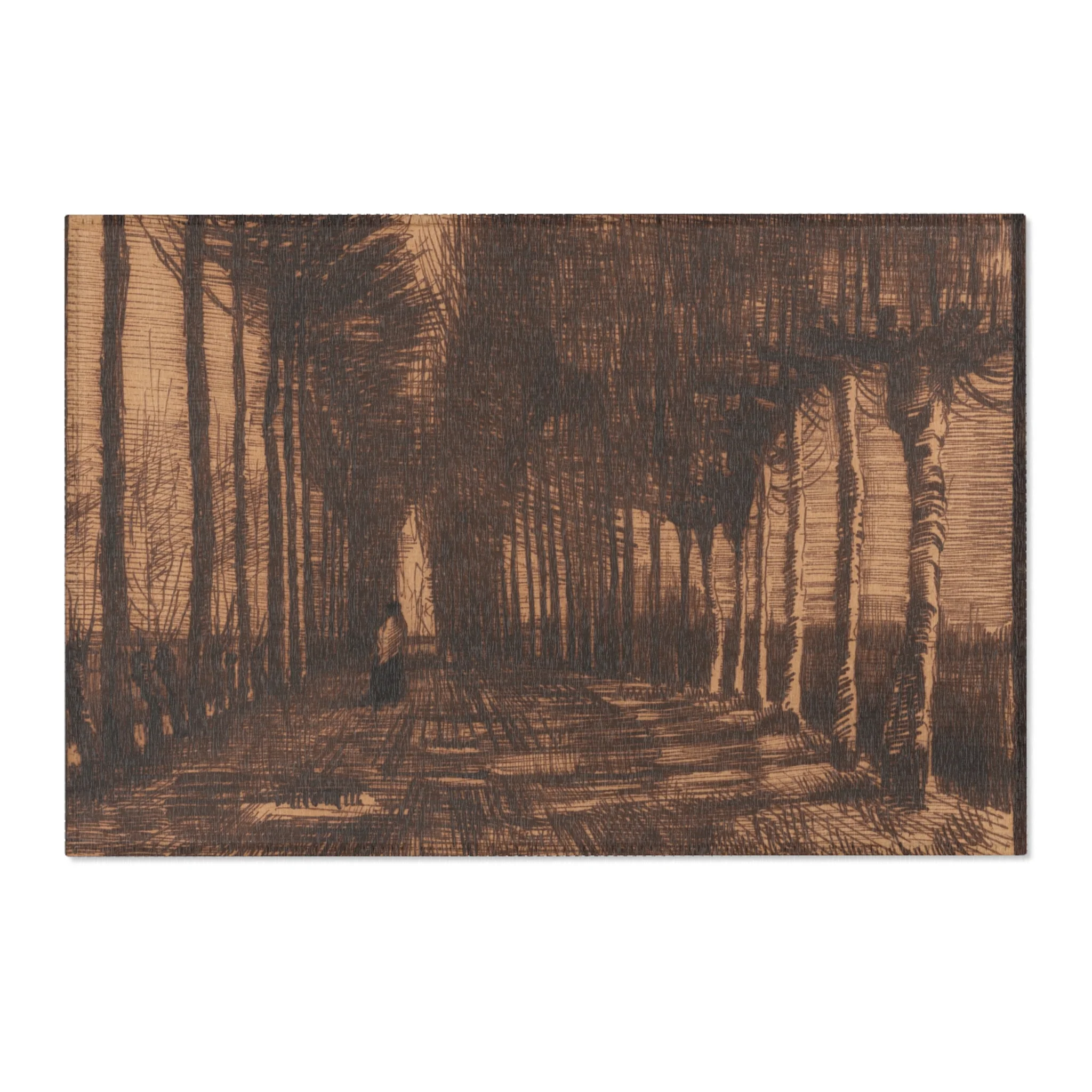 Vincent van Gogh - Avenue of Pollard Birches and Poplars | Area Rug - Image 4