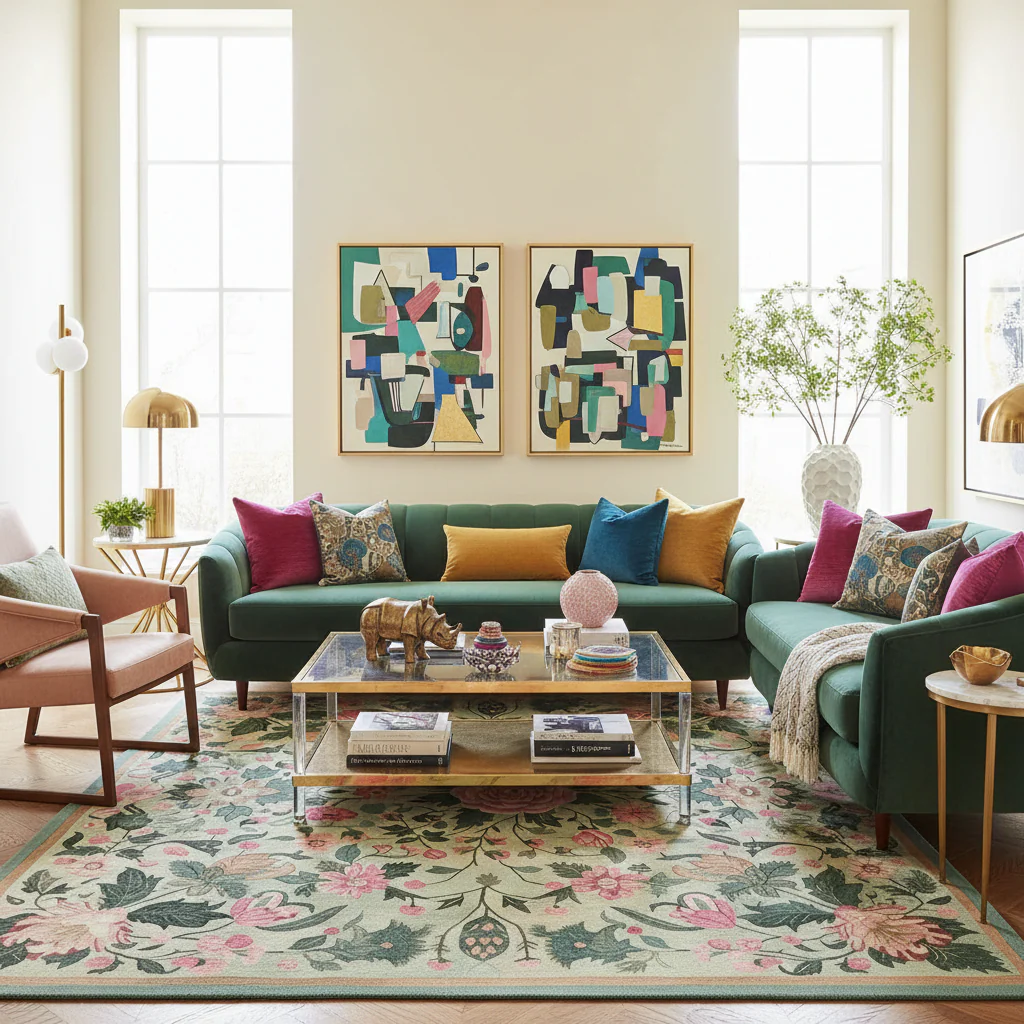 Vinework Blossom Field Hand Tufted Rug - Image 2