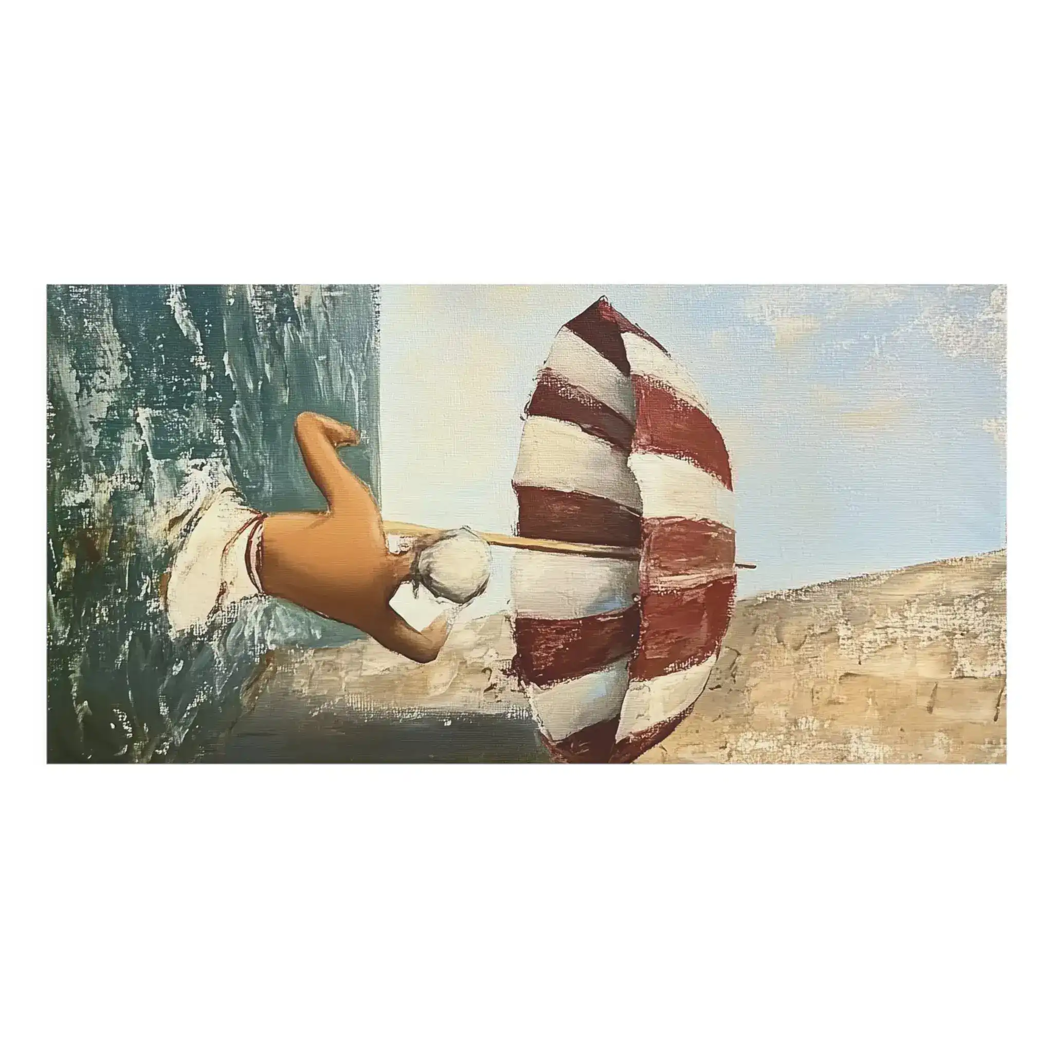 Vintage Beach Umbrella Bath Towel - Image 3