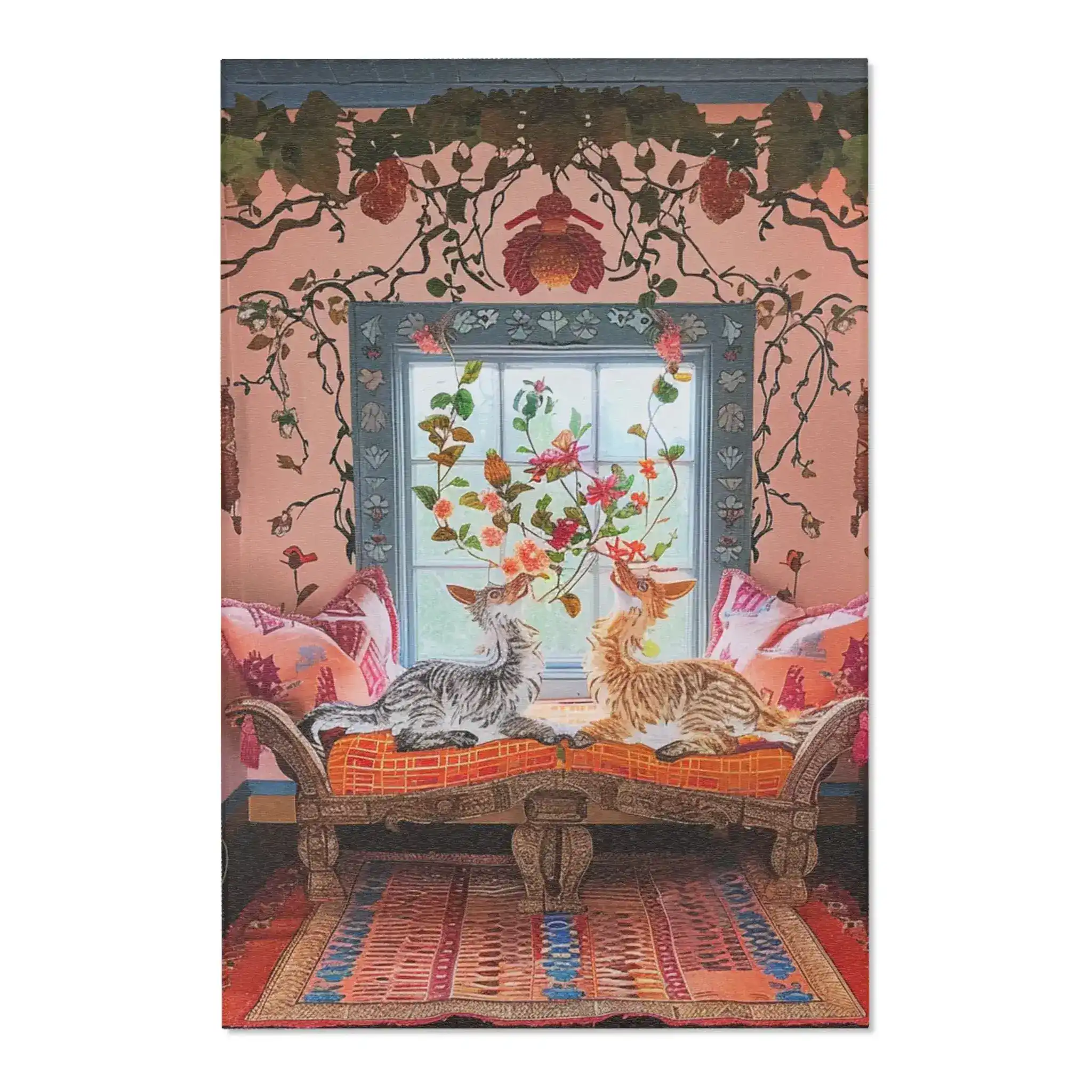 Vintage Bohemian Woven Rug - Image 3