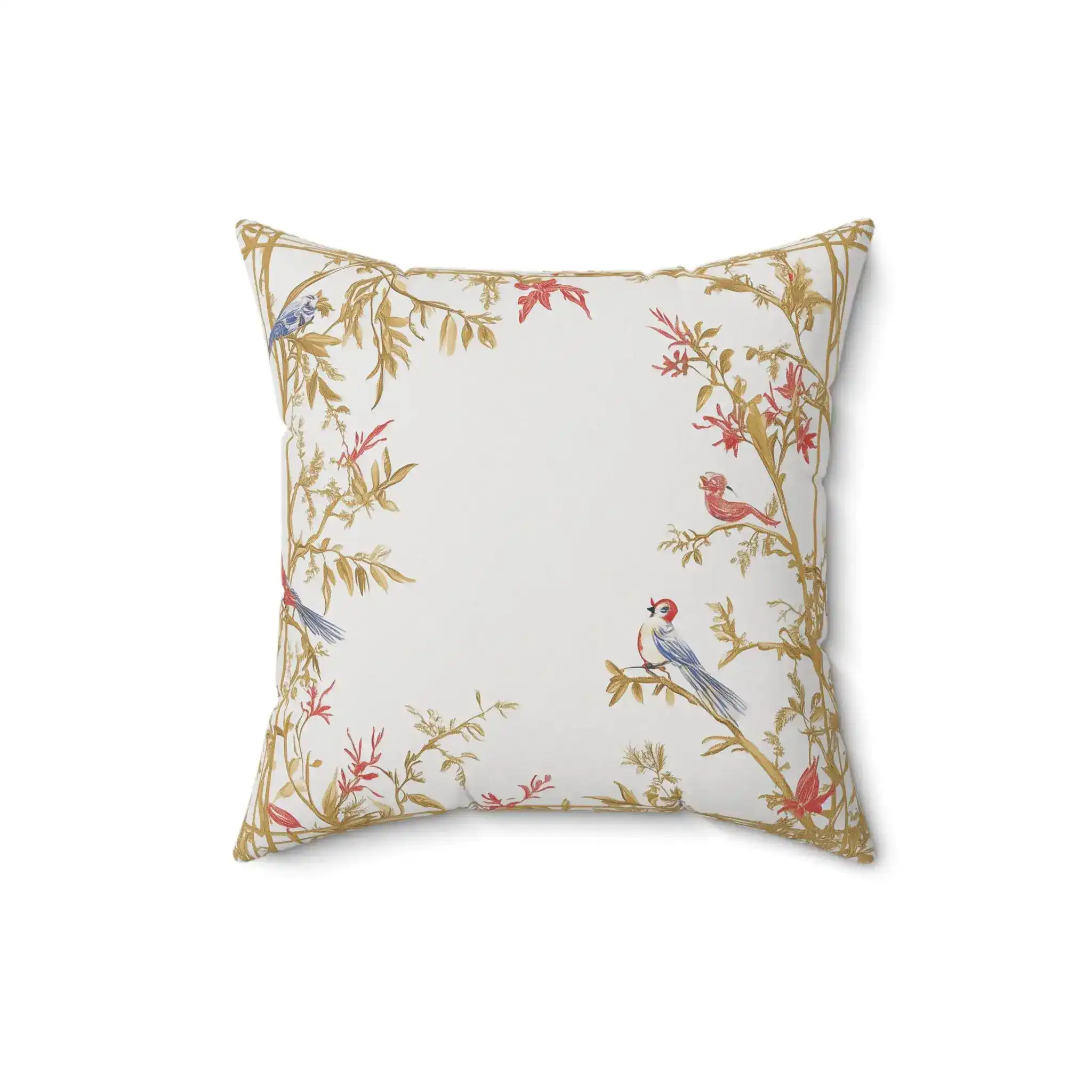 Vintage Botanical and Bird Throw Pillow - Image 3