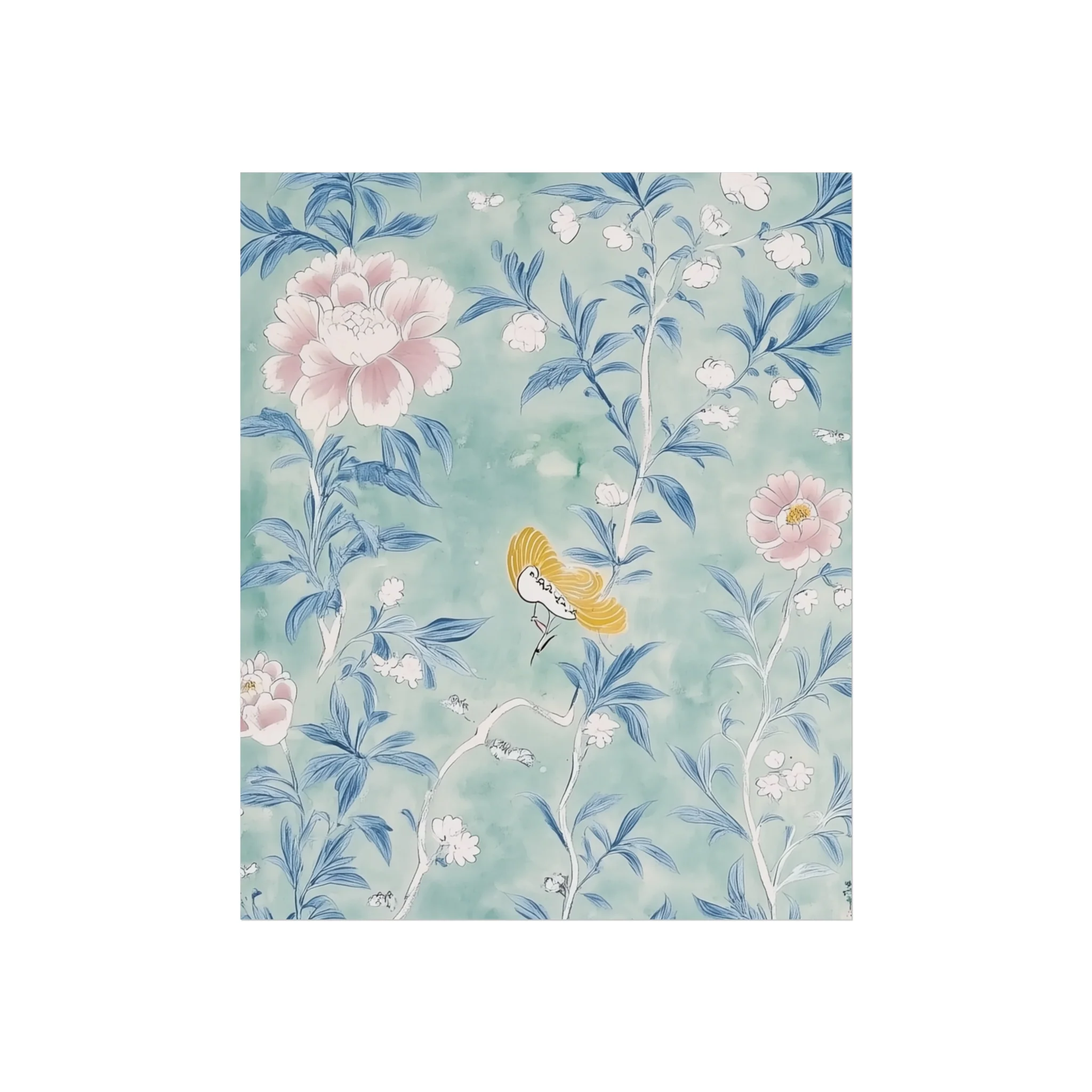 Vintage Chinoiserie Flowers Fine Art Poster - Image 3