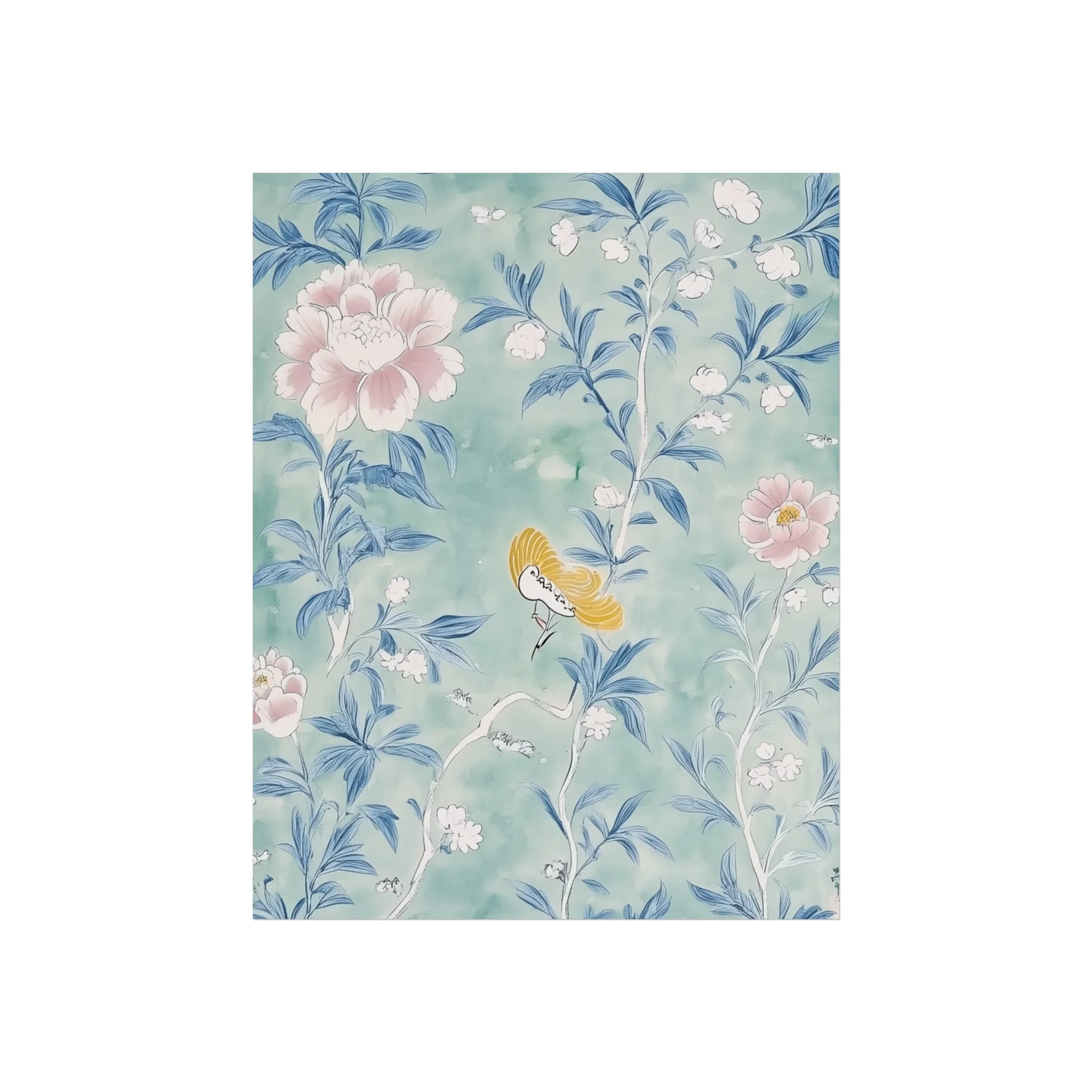 Vintage Chinoiserie Flowers Fine Art Poster - Image 4