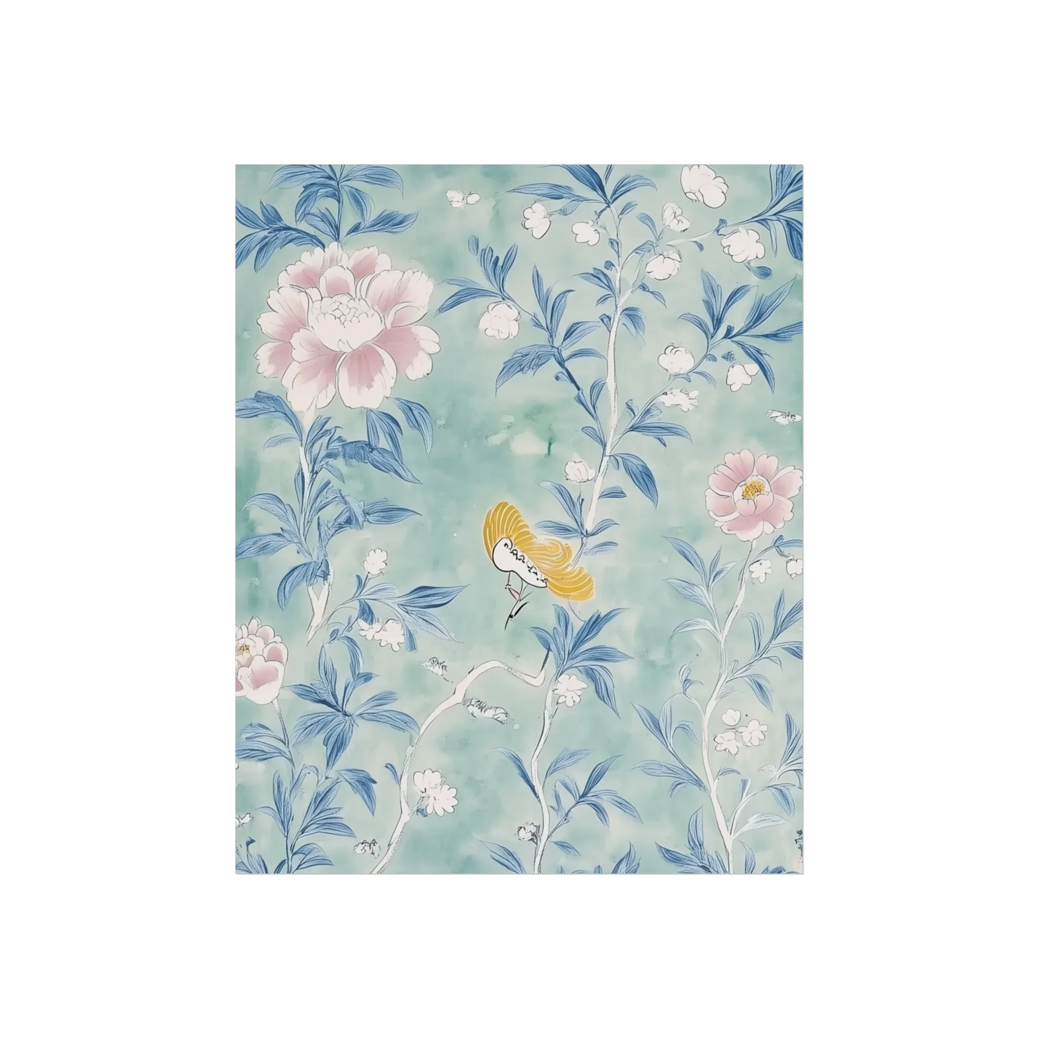 Vintage Chinoiserie Flowers Fine Art Poster - Image 8
