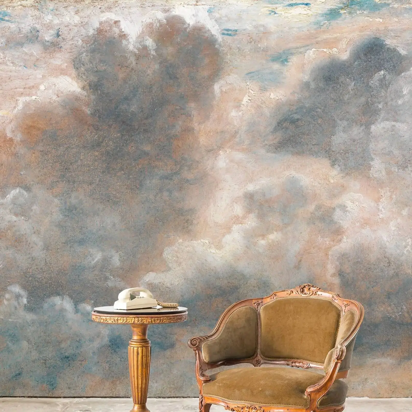 Vintage Cloud Sky Mural - Image 3