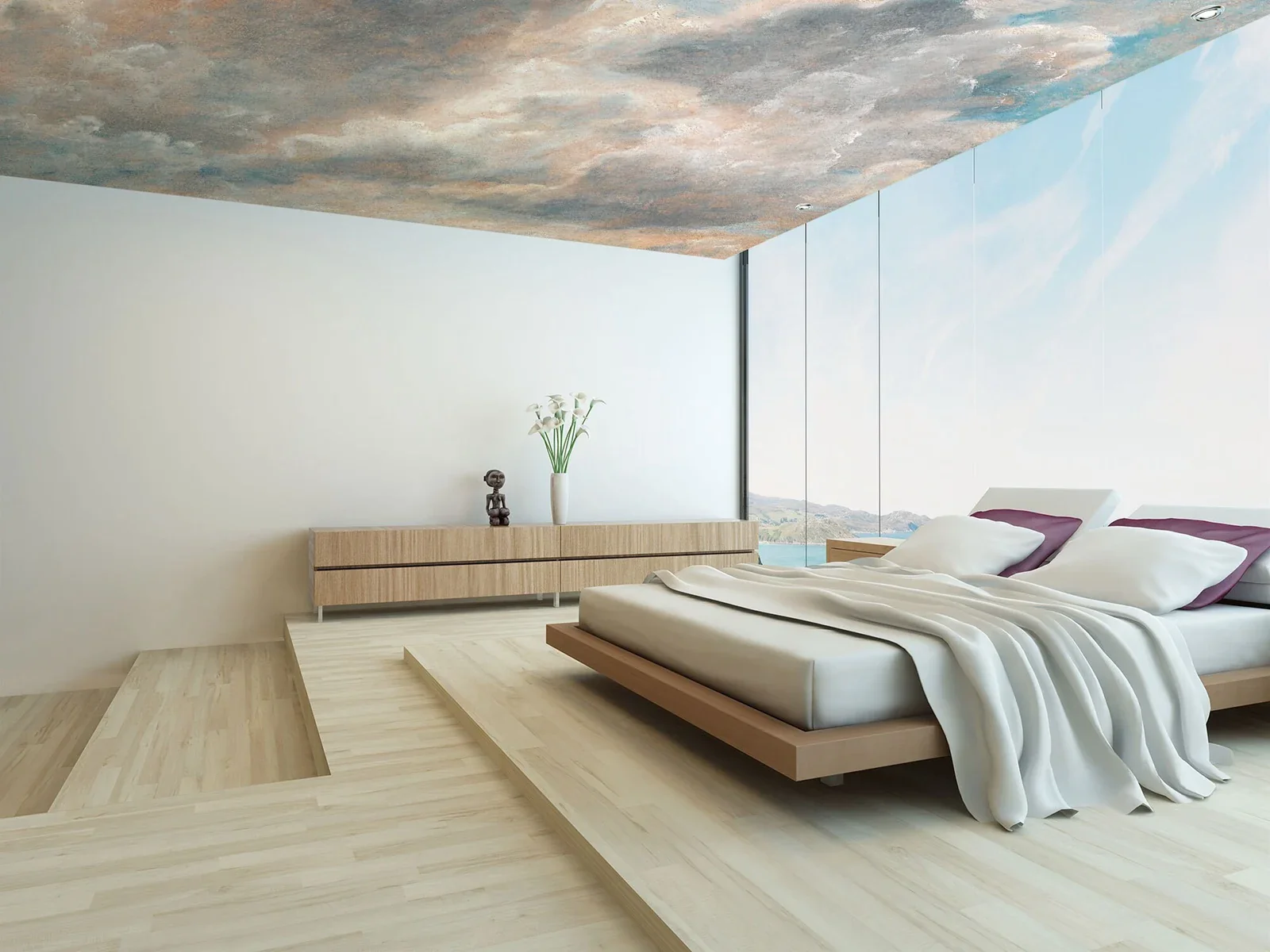 Vintage Cloud Sky Mural - Image 5