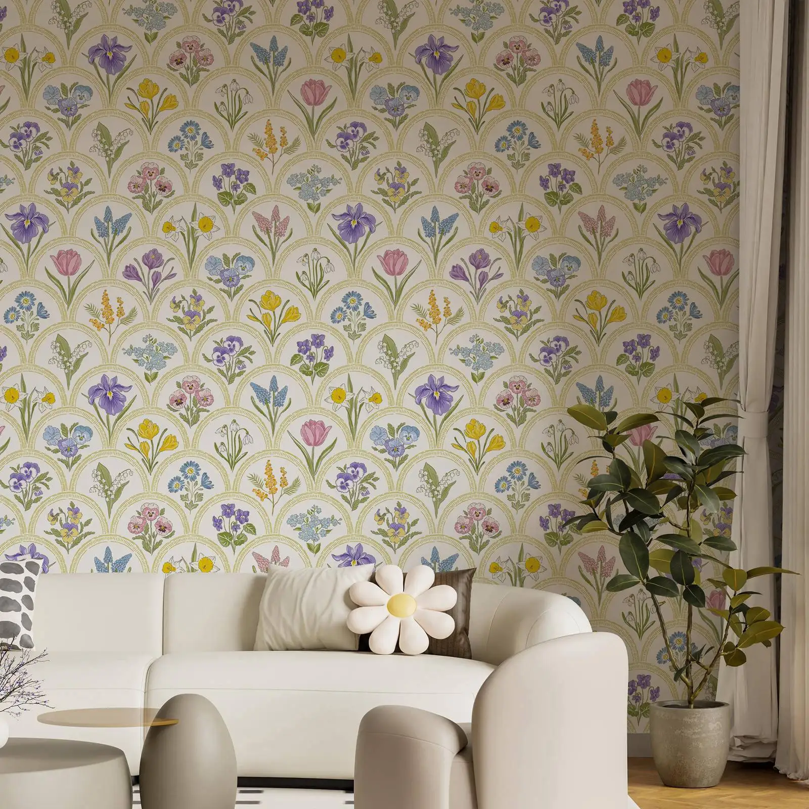 Vintage Floral Arch Wallpaper - Image 3