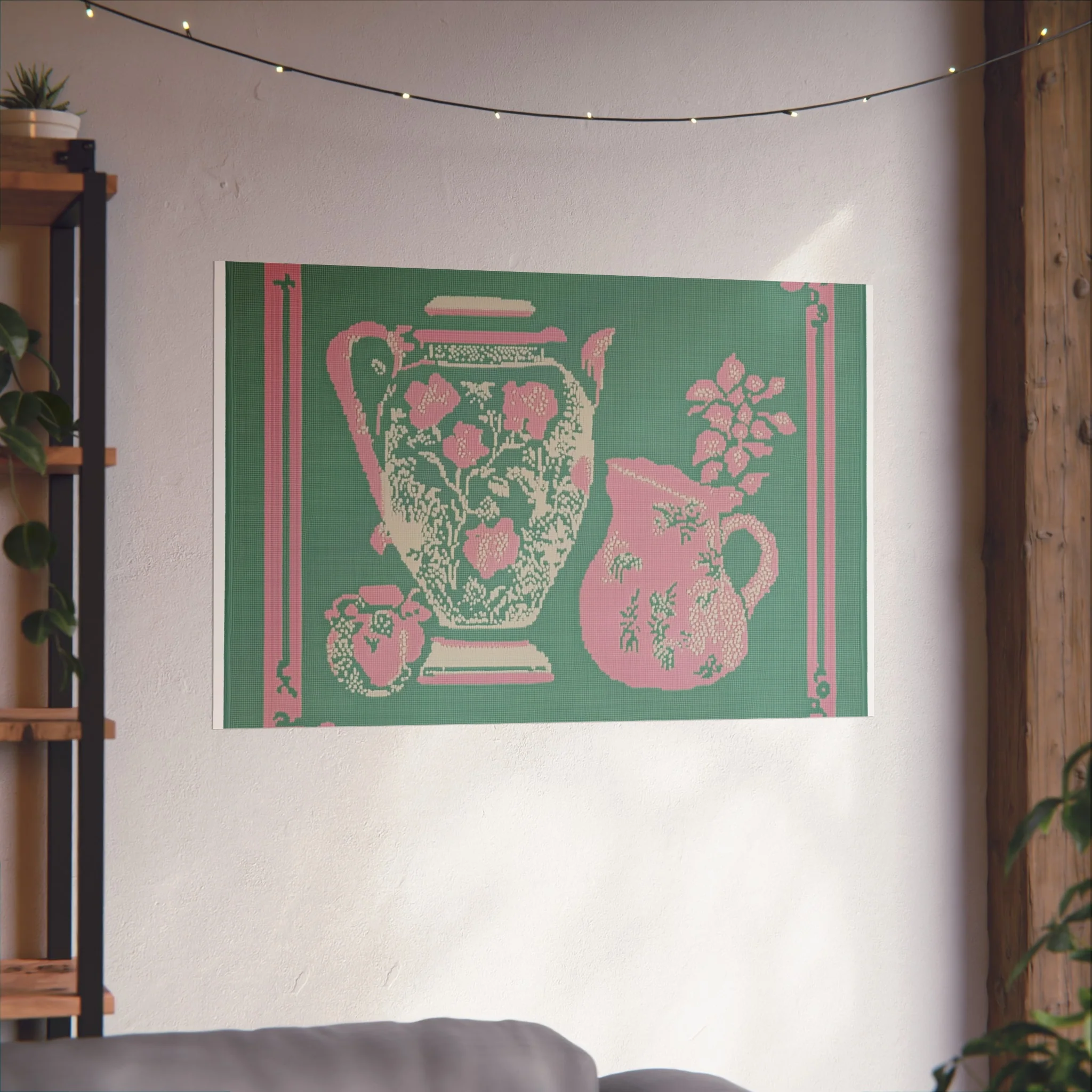 Vintage Floral Pitchers Fine Art Poster - Image 46
