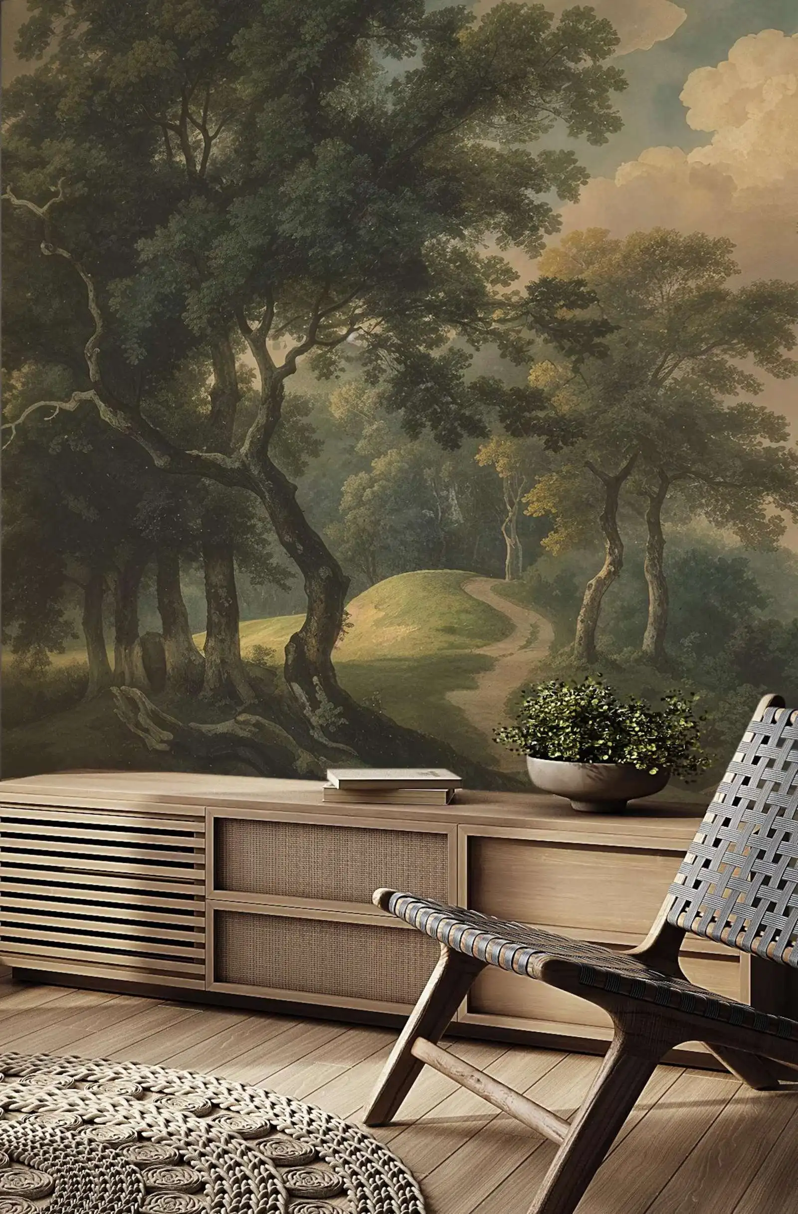 Vintage Forest Woodland Mural Wallpaper - Image 3