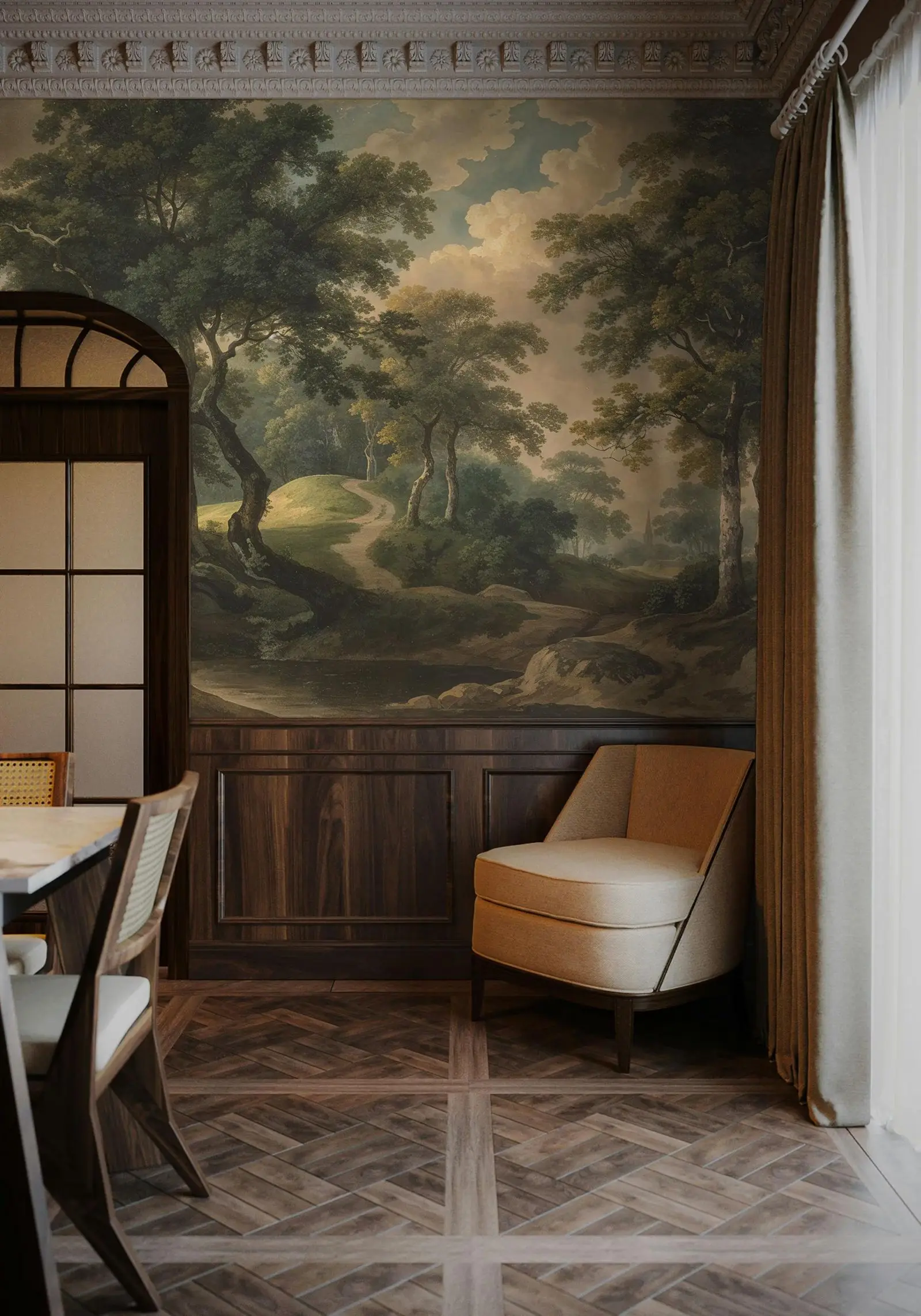 Vintage Forest Woodland Mural Wallpaper - Image 5