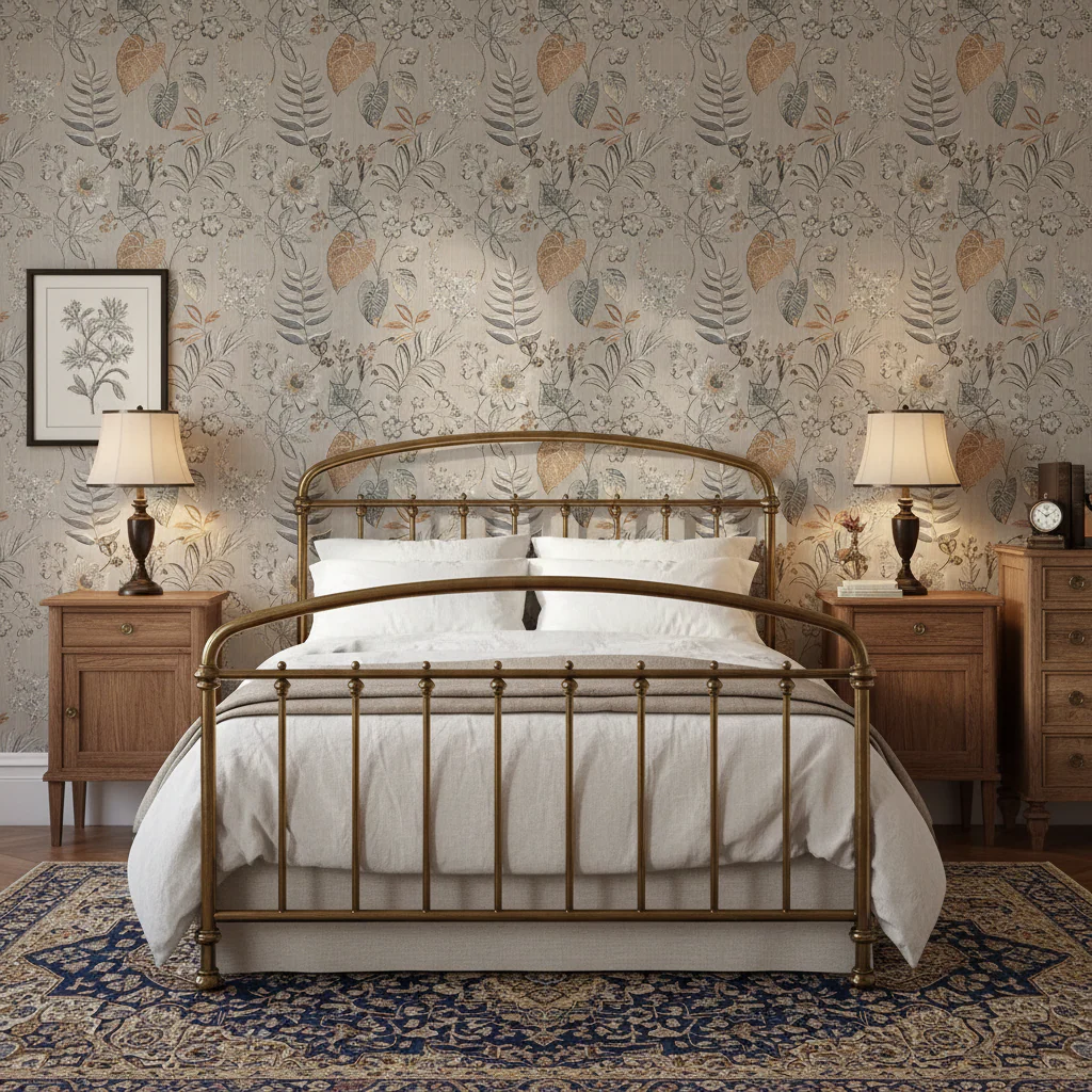 Vintage Garden Branch Wallpaper