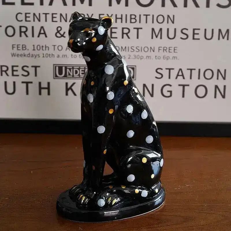 Vintage Inspired Leopard Candle Holder - Image 4