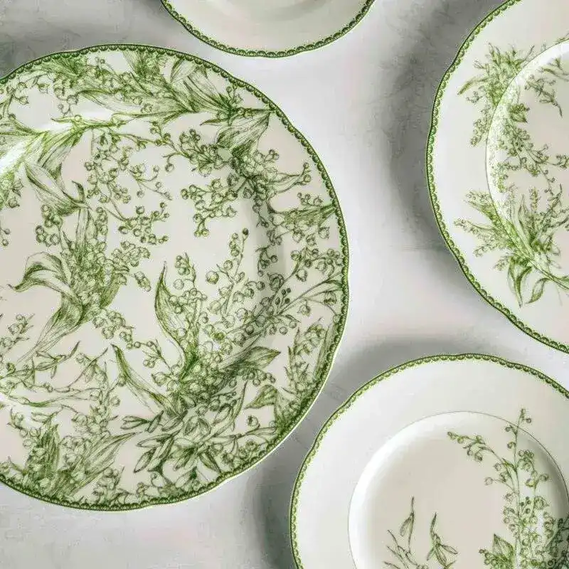 Vintage Inspired Orchid Porcelain Dinnerware - Image 6