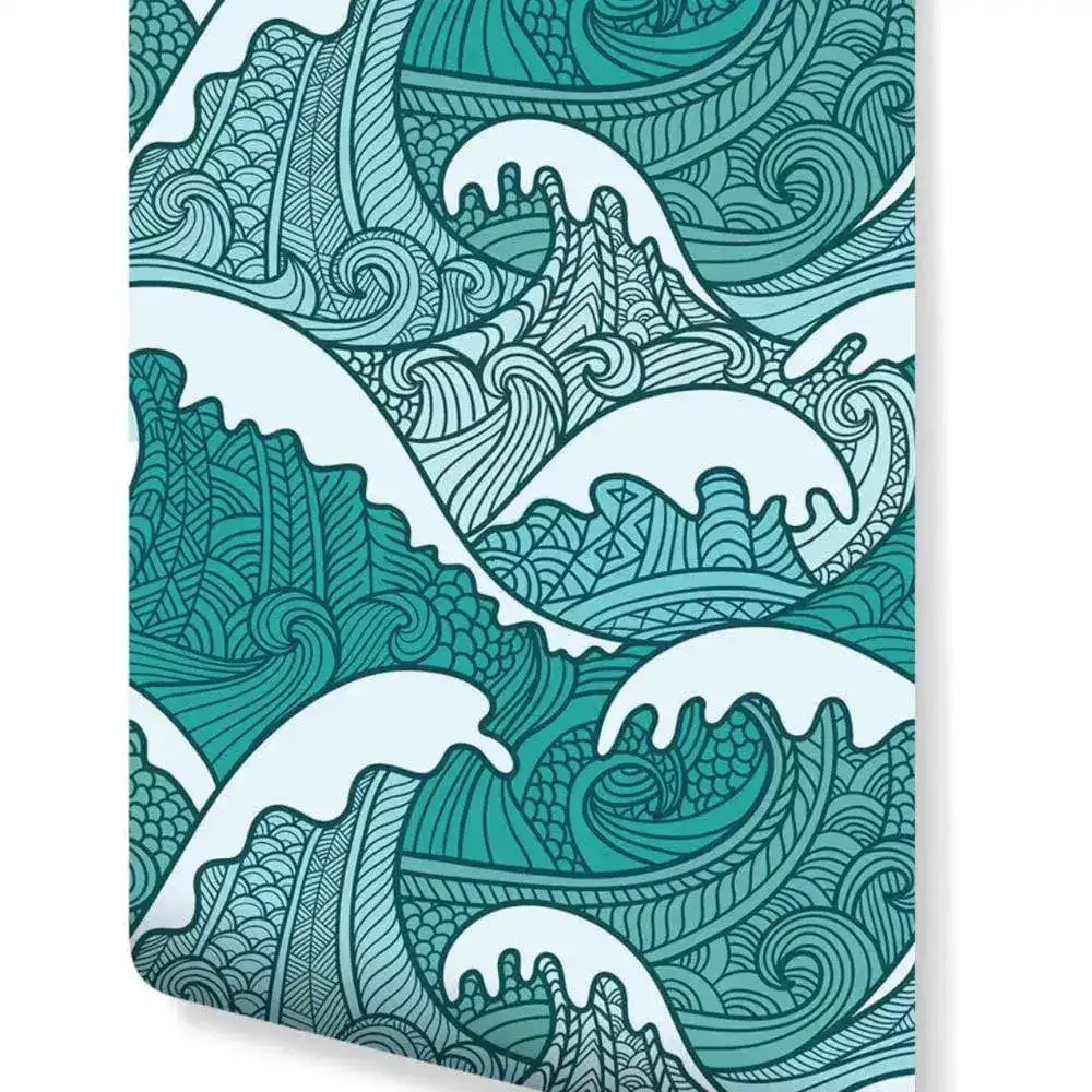 Vintage Oriental Wave Wallpaper - Image 5