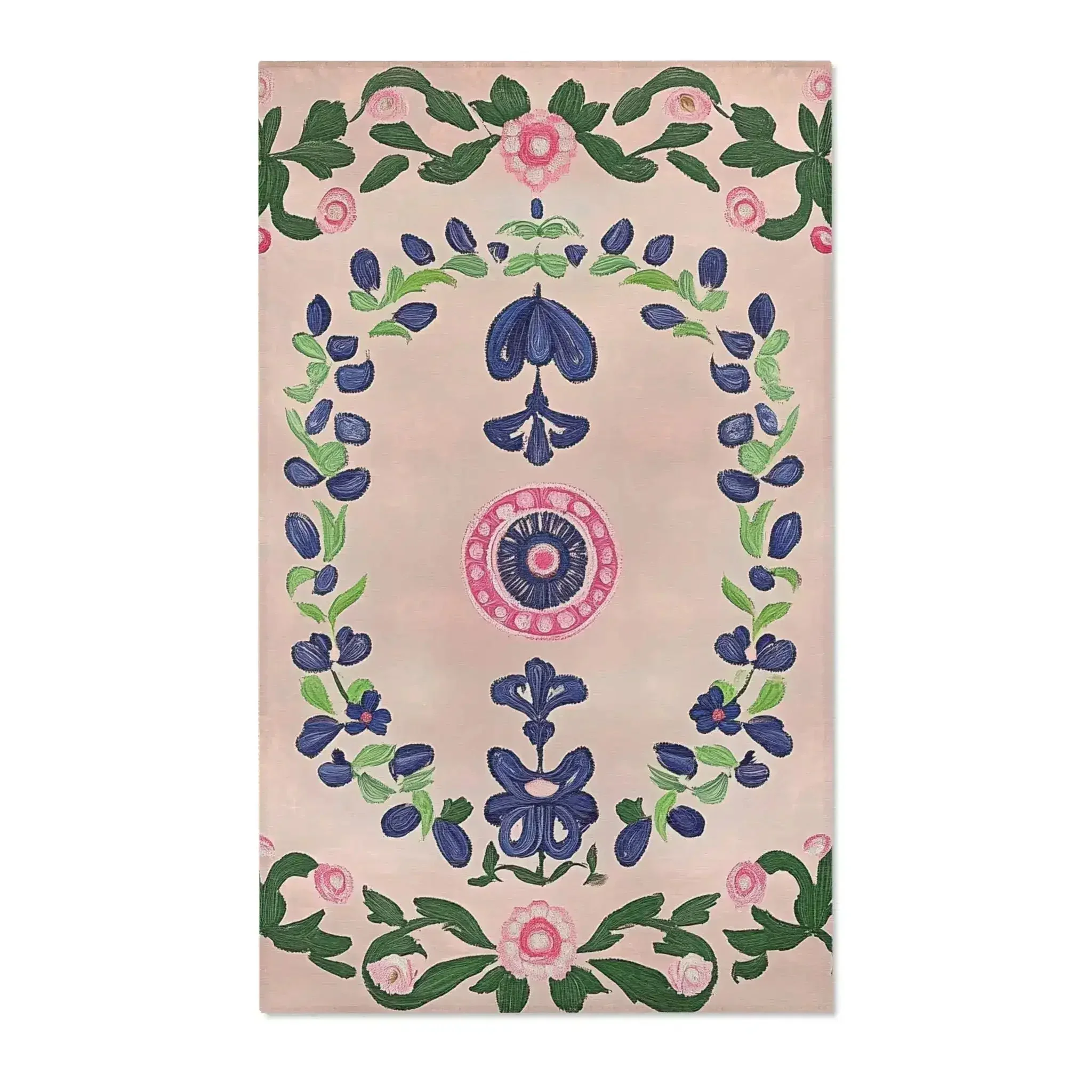 Vintage Petal Medallion Accent Rug