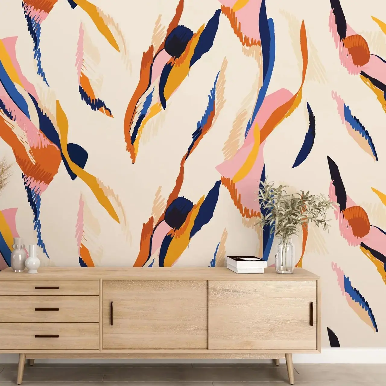 Vintage Retro Shapes Wallpaper - Image 3