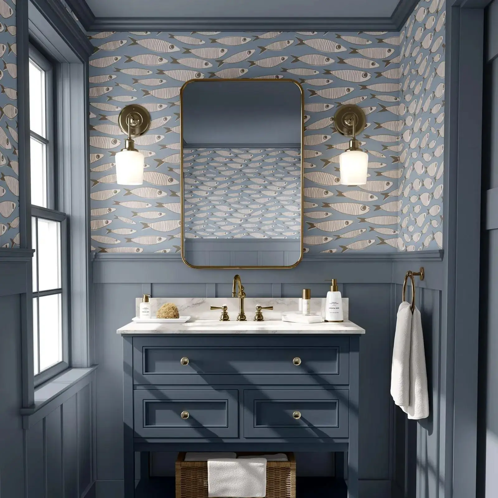 Vintage Sardines Coastal Wallpaper - Image 2