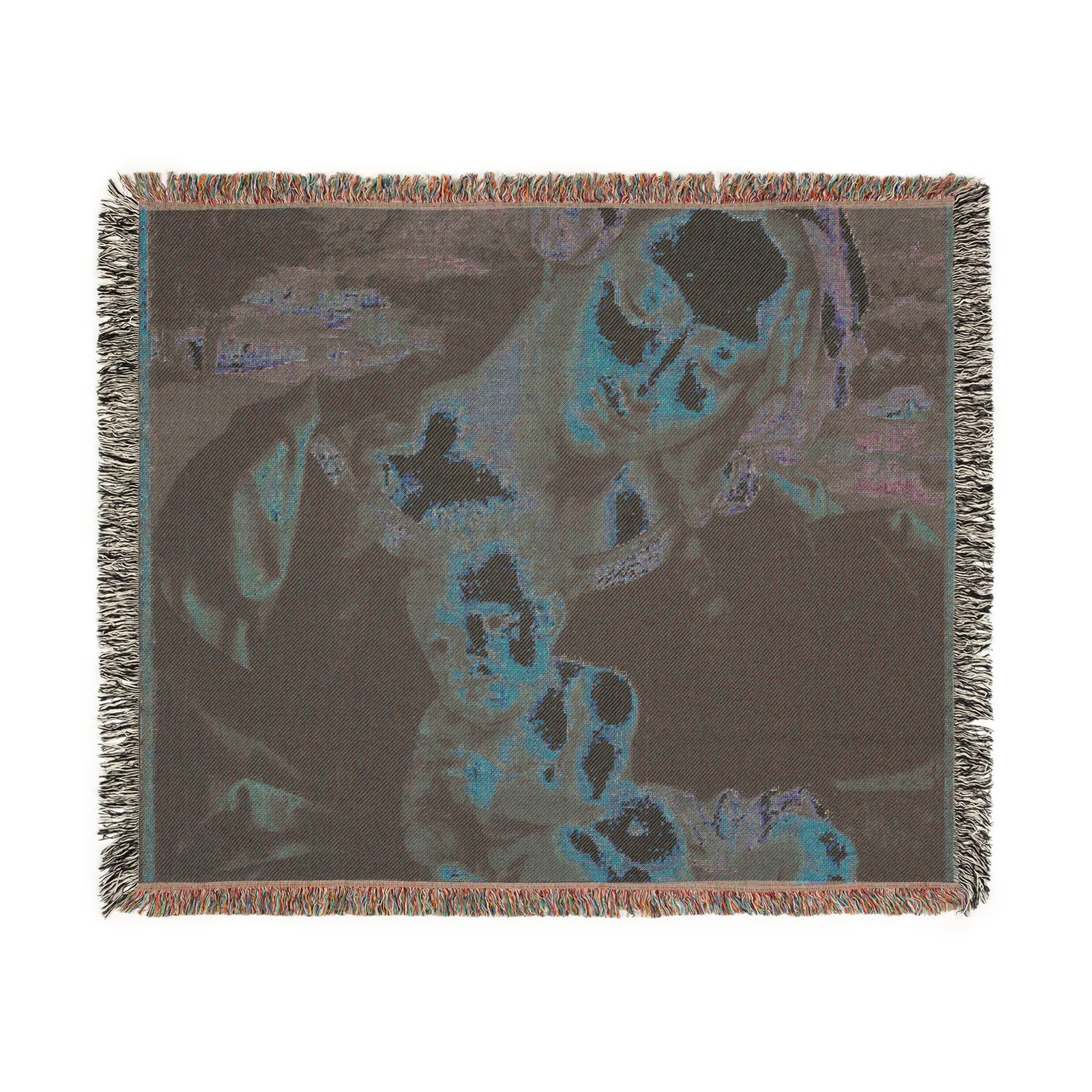 Virgin and Child in a Landscape Woven Throw Blanket - Image 4