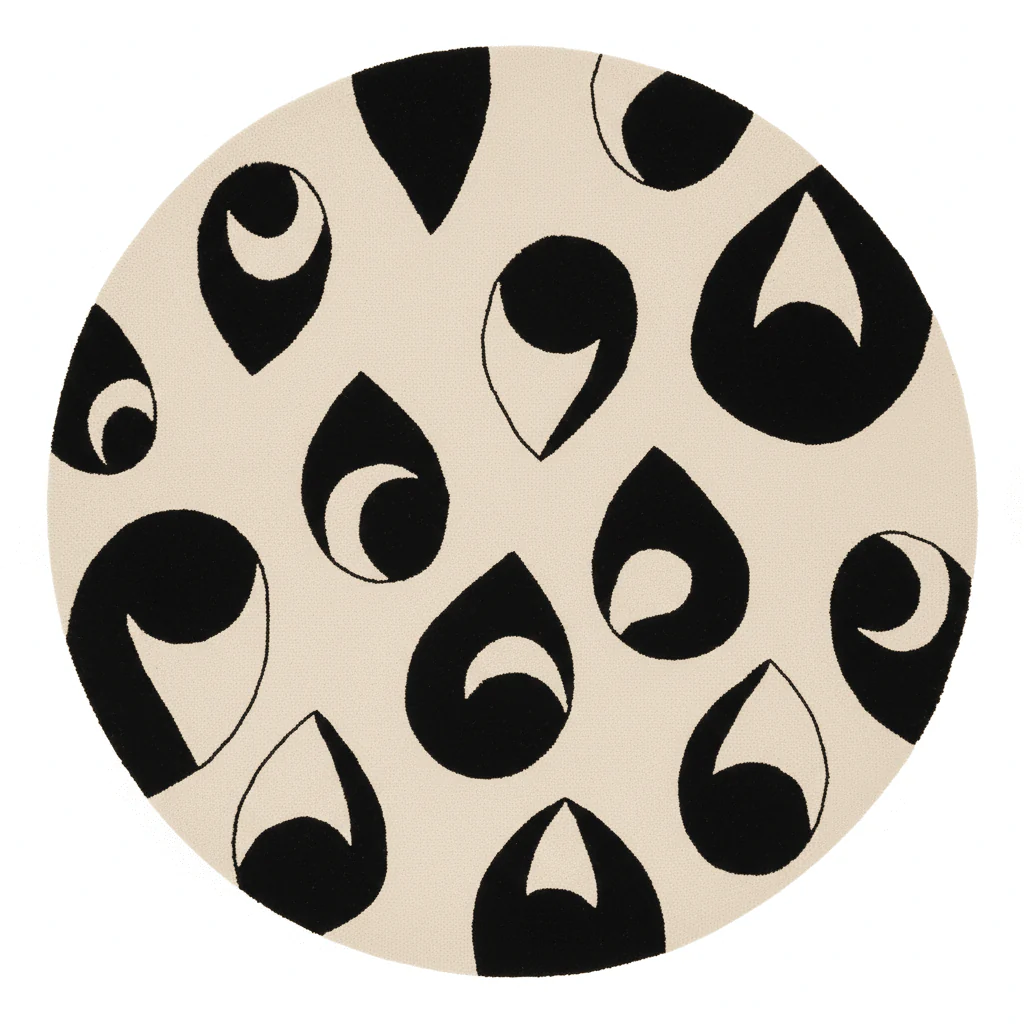 Watching Your Rug Hand Tufted Round Rug