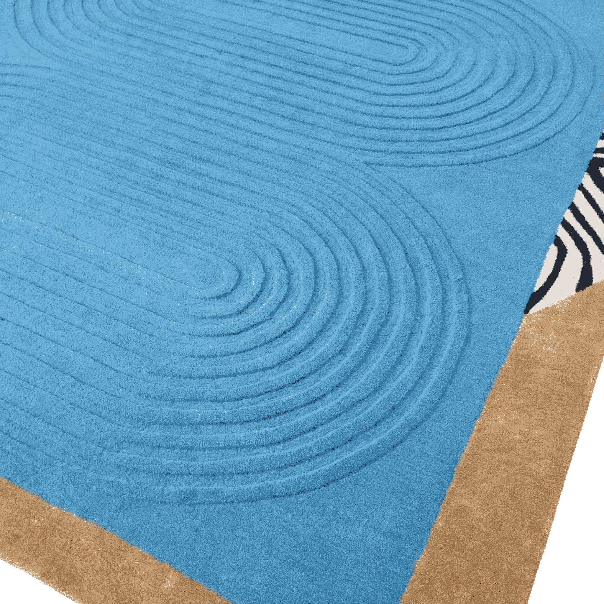 Water Earth and Sun Hand Tufted Wool Rug - Image 5