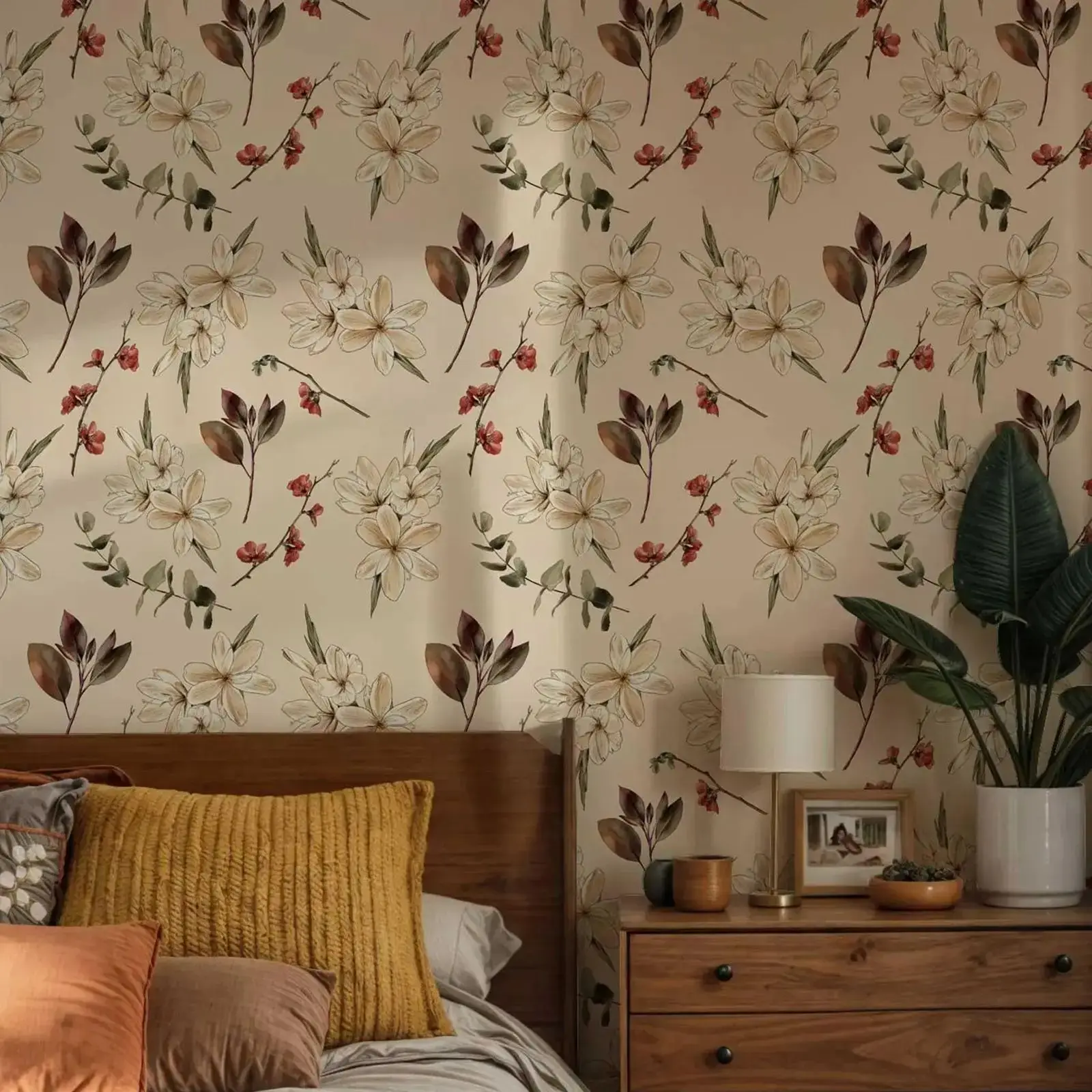 Watercolor Botanical Floral Wallpaper - Image 2
