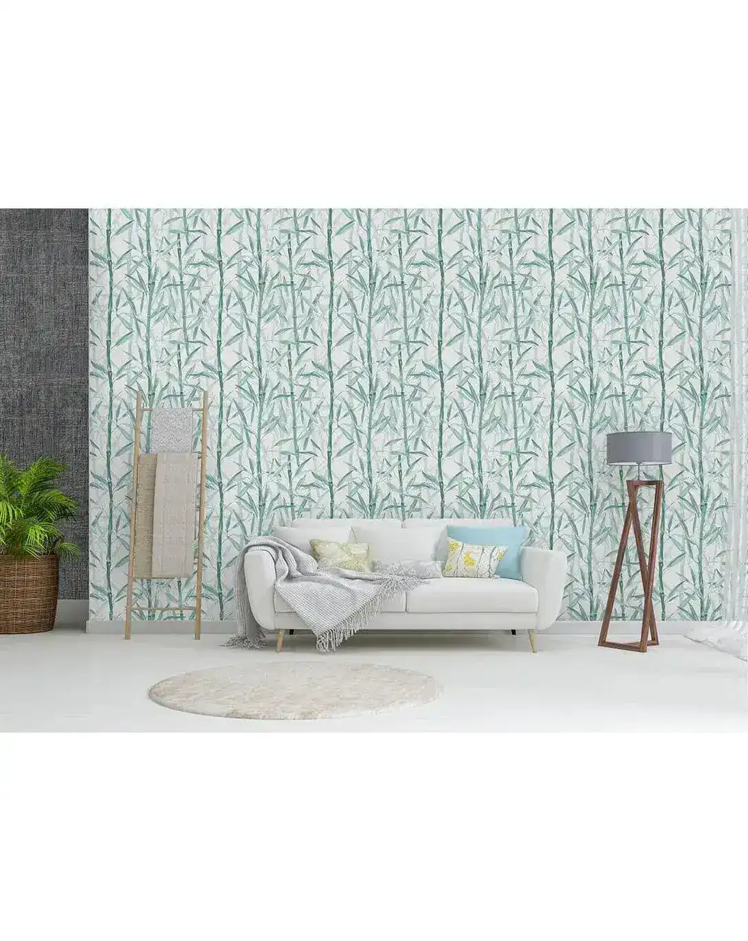 Watercolor Green Bamboo Removable Wallpaper - Image 6